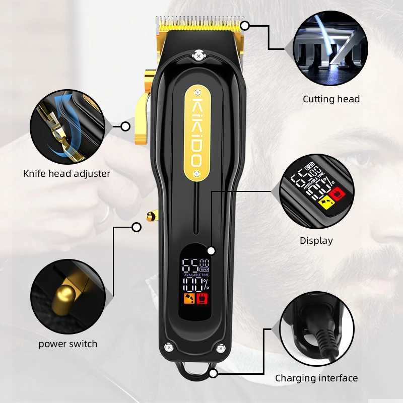 KIKIDO Professional Hair Clipper 6500 RPM Electric Hair Clipper Cordless Rechargeable Mens Hair Clipper KK-2575D W241017