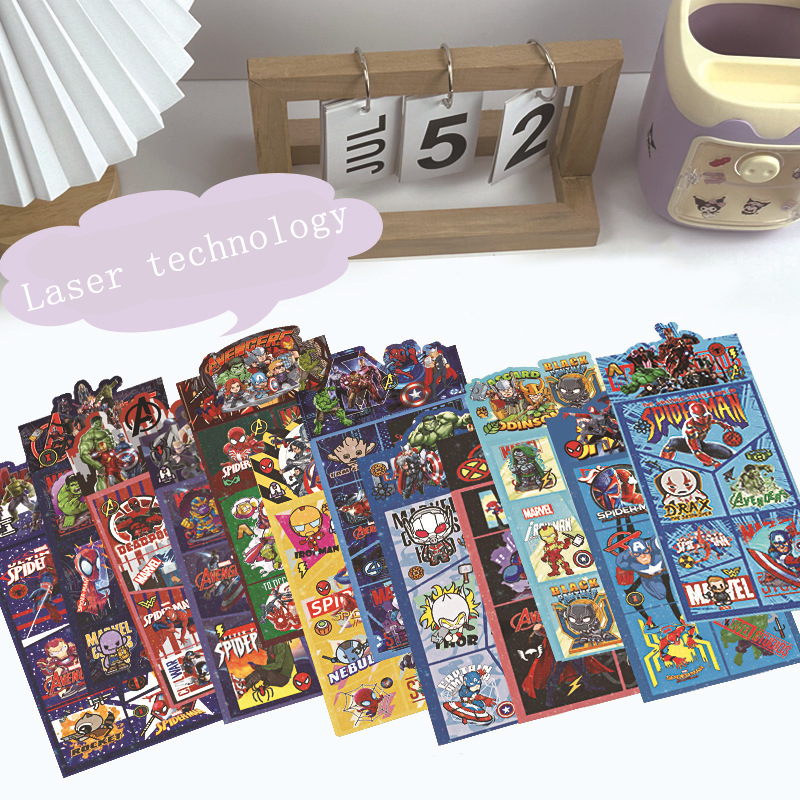 Guka stickers Instagram influencers high looks creative cartoons handmade laser stickers children's DIY account materials wholesale