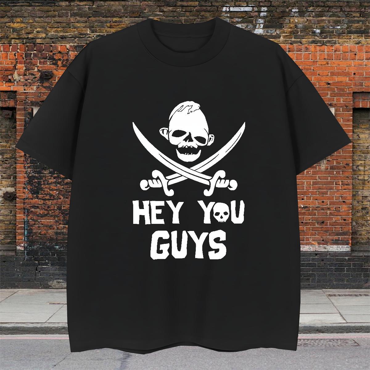 Classic T shirt 230g Cotton skull Daily Outfit Custom Print Plus Size Crew Neck Men Tshirts Designer Fashion Clothes