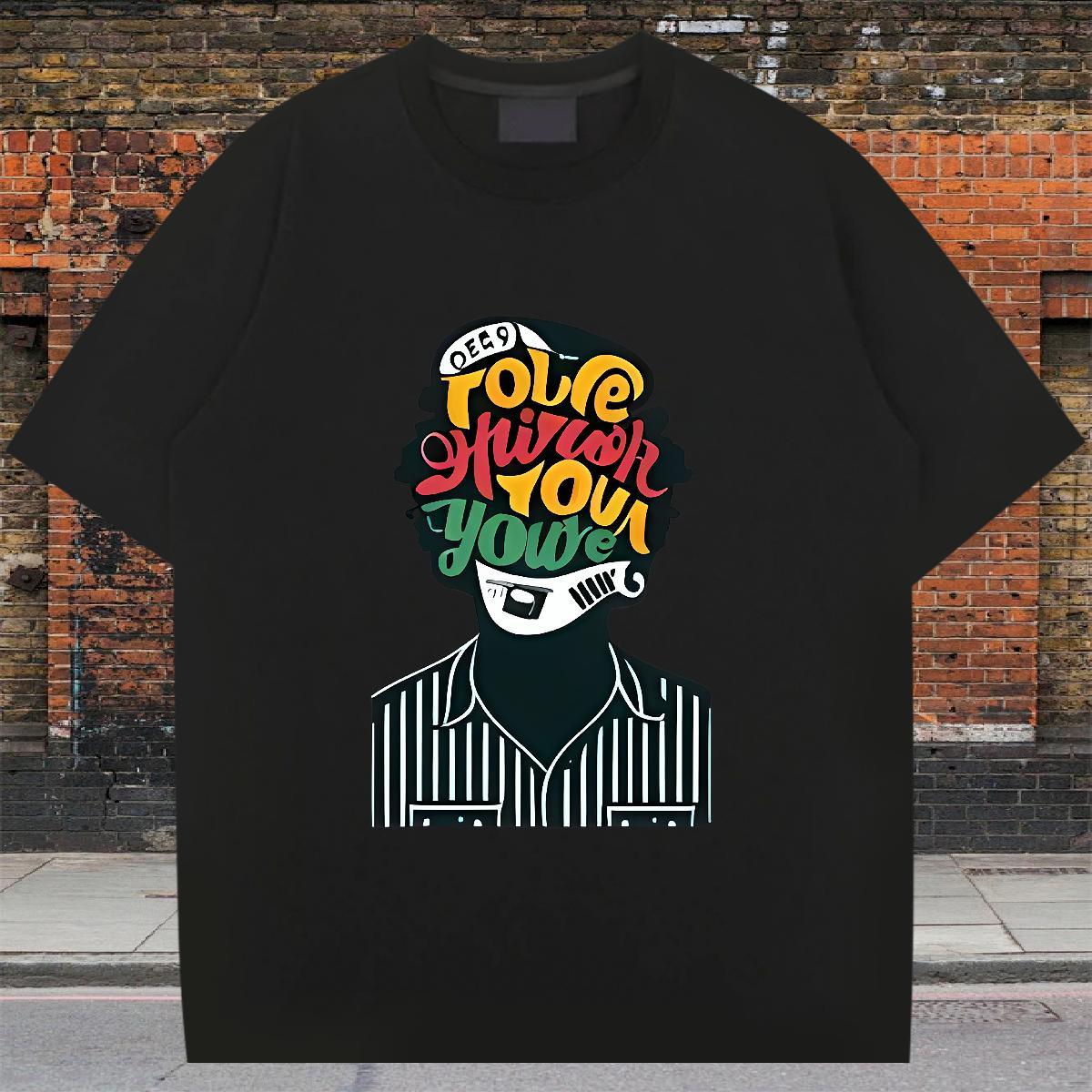 TOP Quality Mens T Shirts 230g 100% Cotton letter Beach Custom Cartoon Crew Neck Breathable Tshirt for Man Woman Stylist Tees Shirts