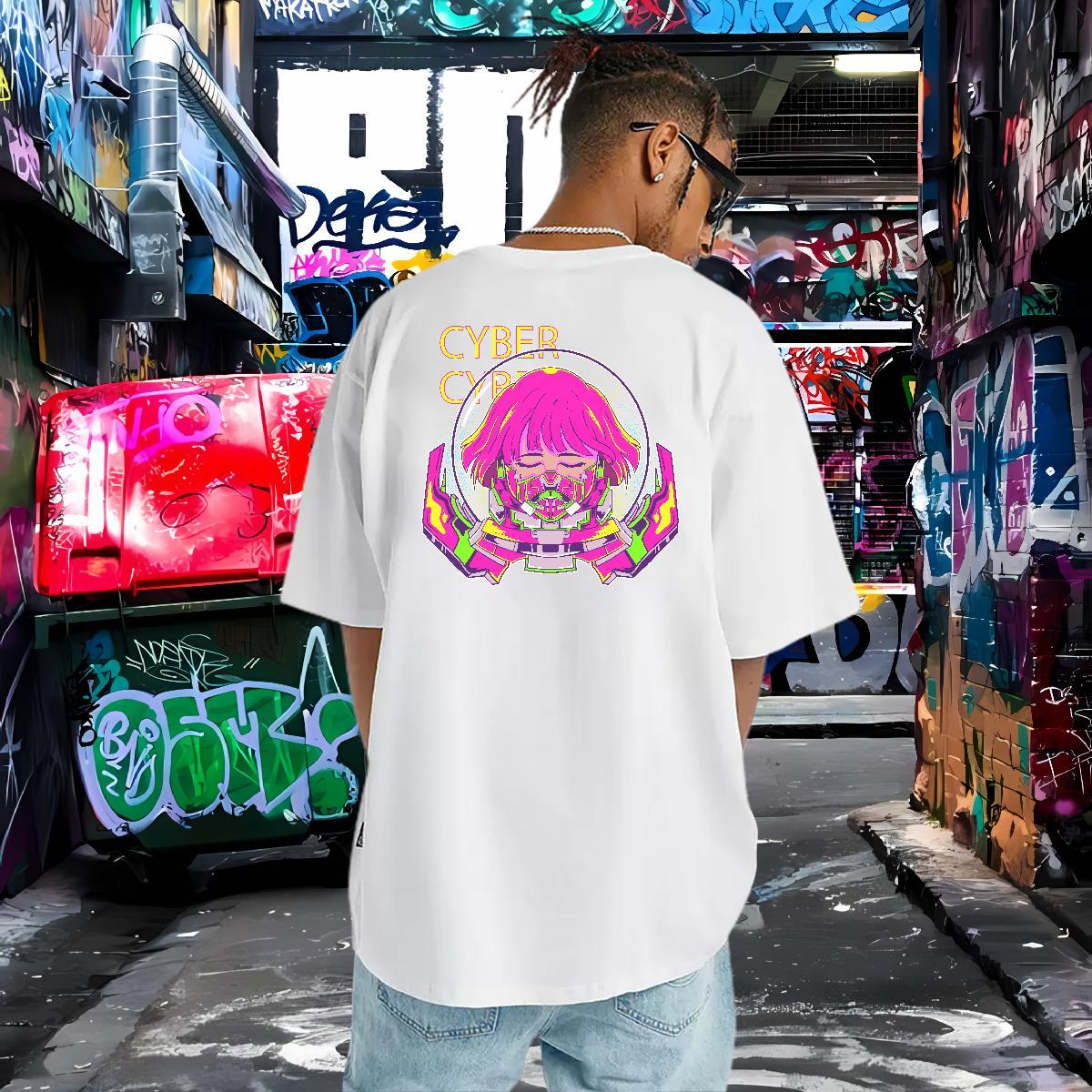 Designer Mens T Shirts 230g 100% Cotton portrait Home Outdoor Black Oversized O-Neck Short Sleeve Mens Tshirts Free Shipping Tops Shirt