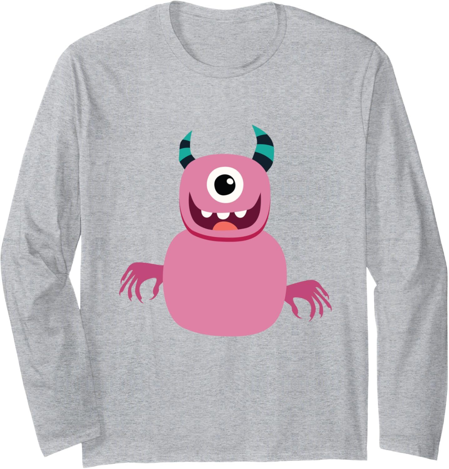 Long Sleeve Shirts for Men sweatshirt Cute Creepy Monster Happy Halloween Party Costume Long Sleeve Tee Streetwear Casual tops clothes