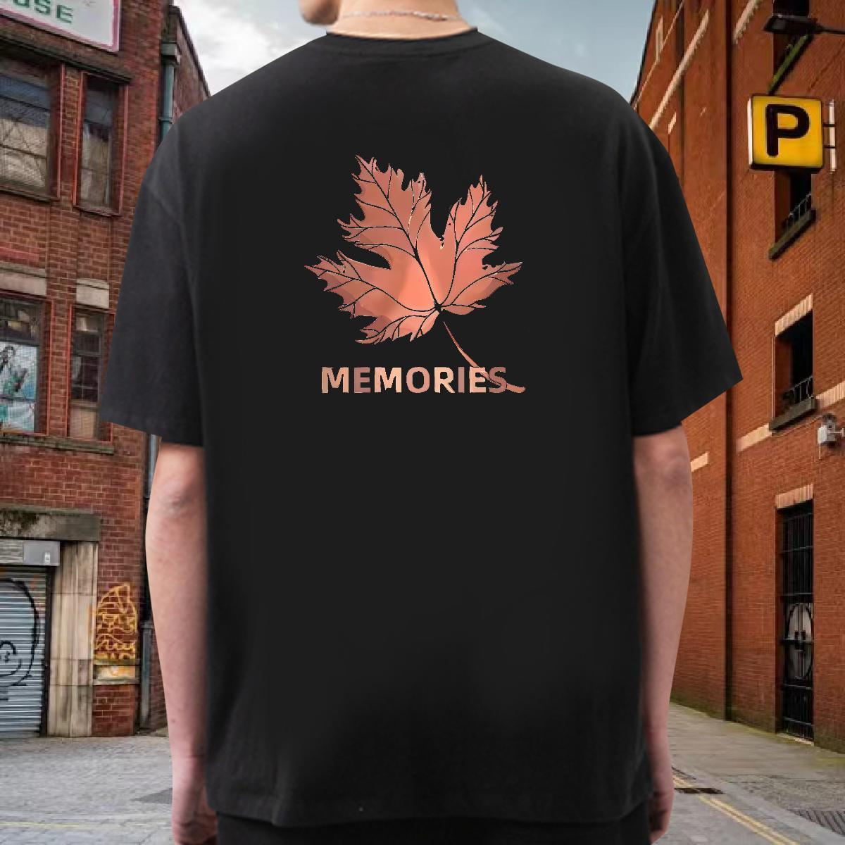 Cool Design T-Shirts for Men 100% Cotton 230g letter Outdoor DIY Printed Breathable Crew Neck Men Tshirts New Tops Tees