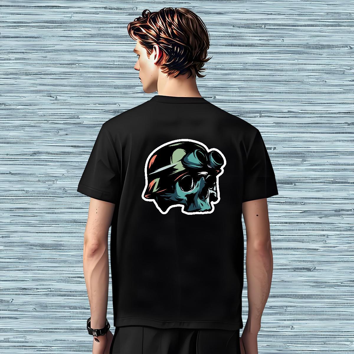 High Quality T-Shirts for Men 100% Cotton 230g skull Sport Customized Print Breathable Short Sleeve Men Tops Tees Brand Top Tees