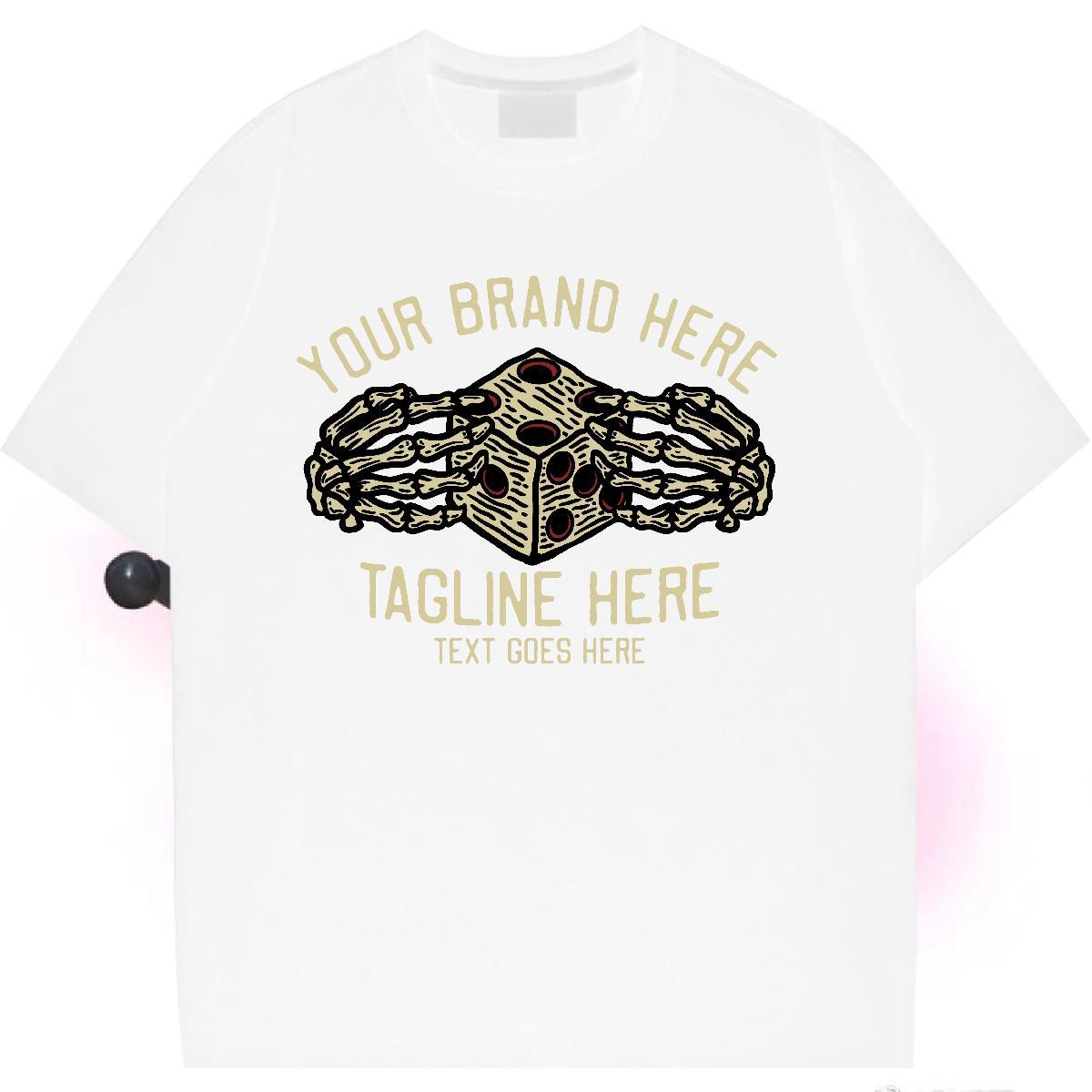 Female Unisex Tshirts 230g Pure Cotton skull Casual Sport T-Shirts Crew Neck Breathable Custom Print Plus Size Clothings