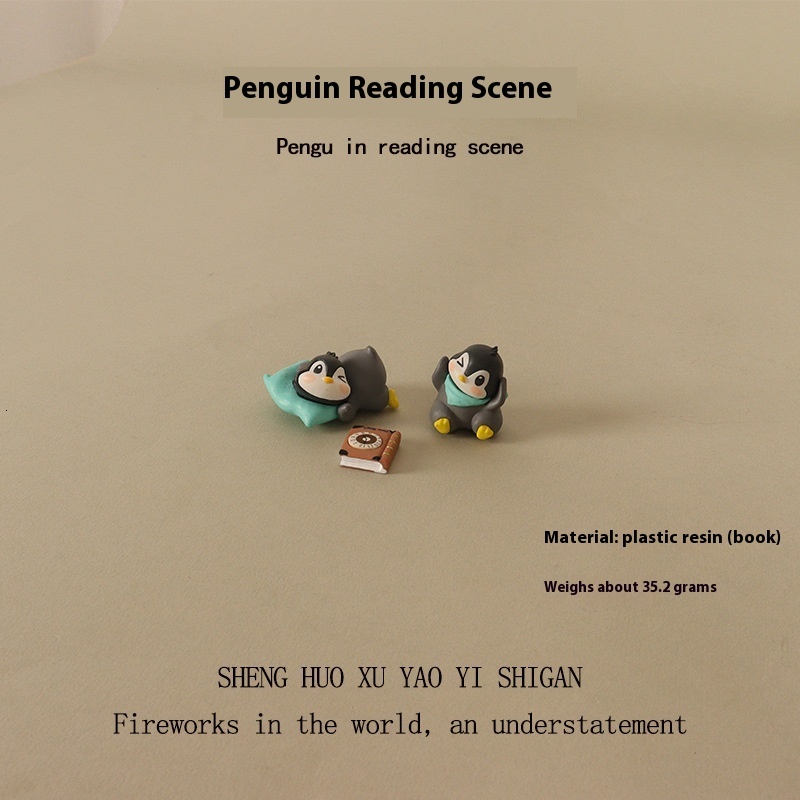 Creative Mini Penguin Ornament for Office and Household Scenes