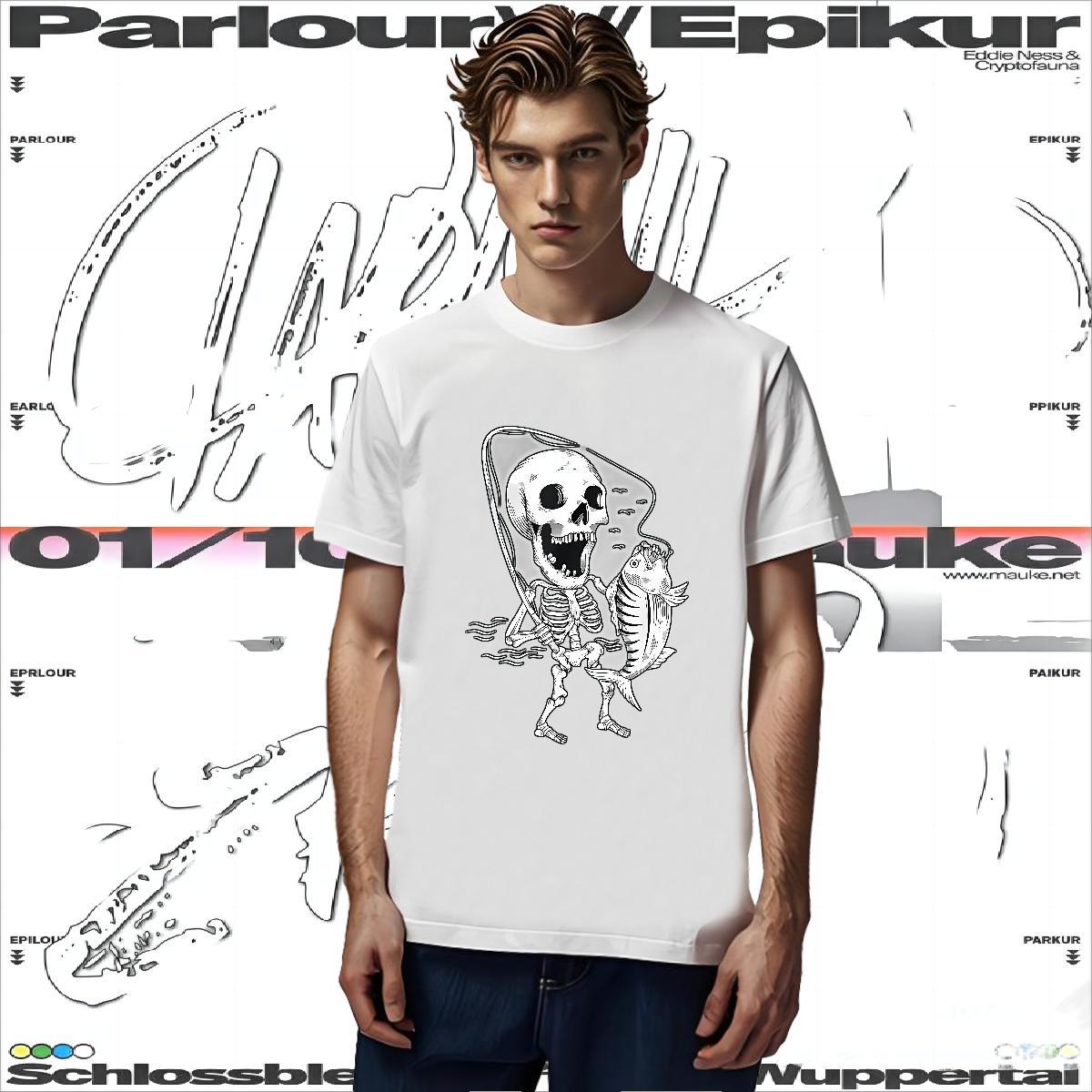Cool Design T shirt 230g 100% Cotton skull Summer Casual Custom Big Size O-Neck Short Sleeve Men Tees 2024 Clothes