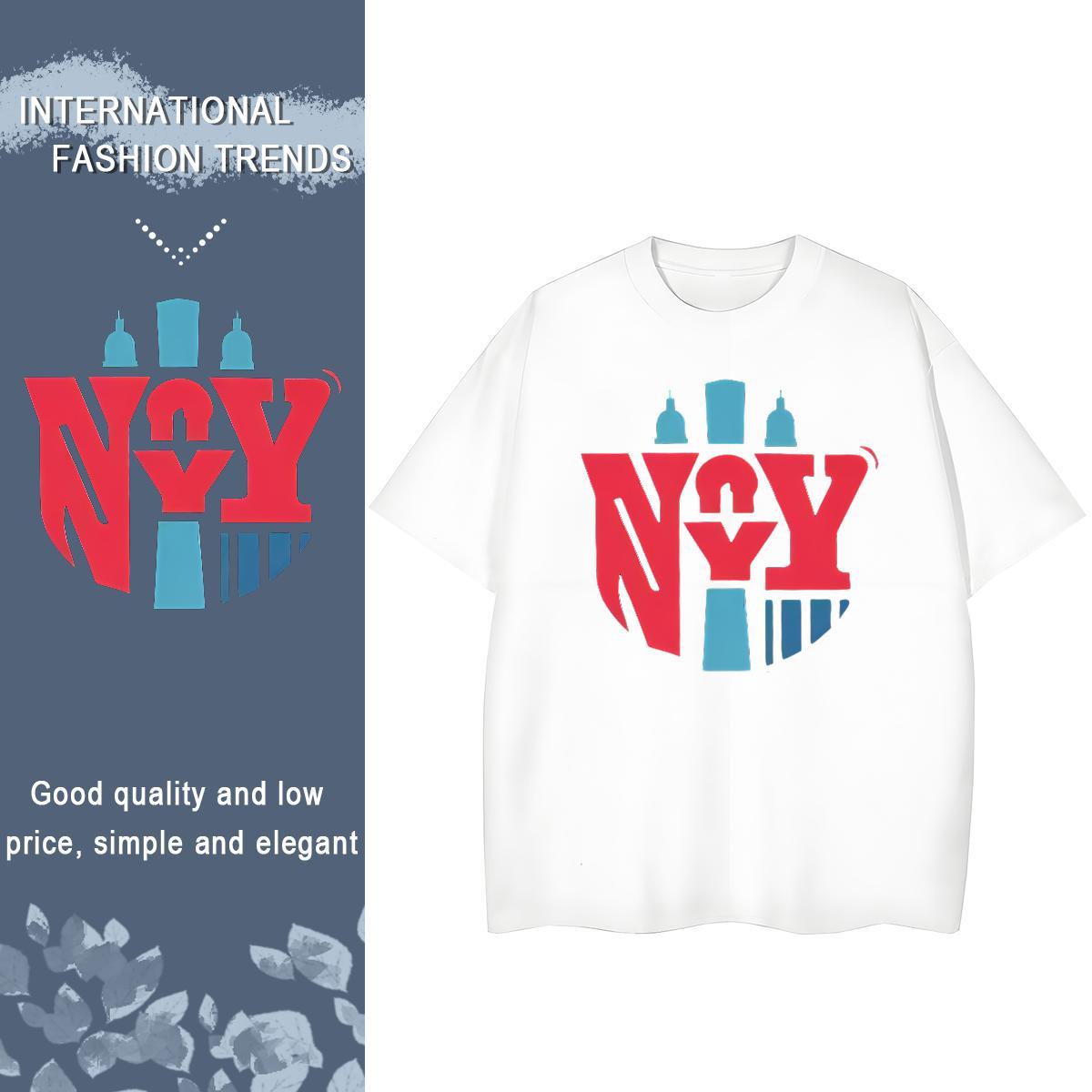 Lady Couples T Shirts 230g 100% Cotton letter Hip Hop T-Shirts Crew Neck Graphic Tops Tees