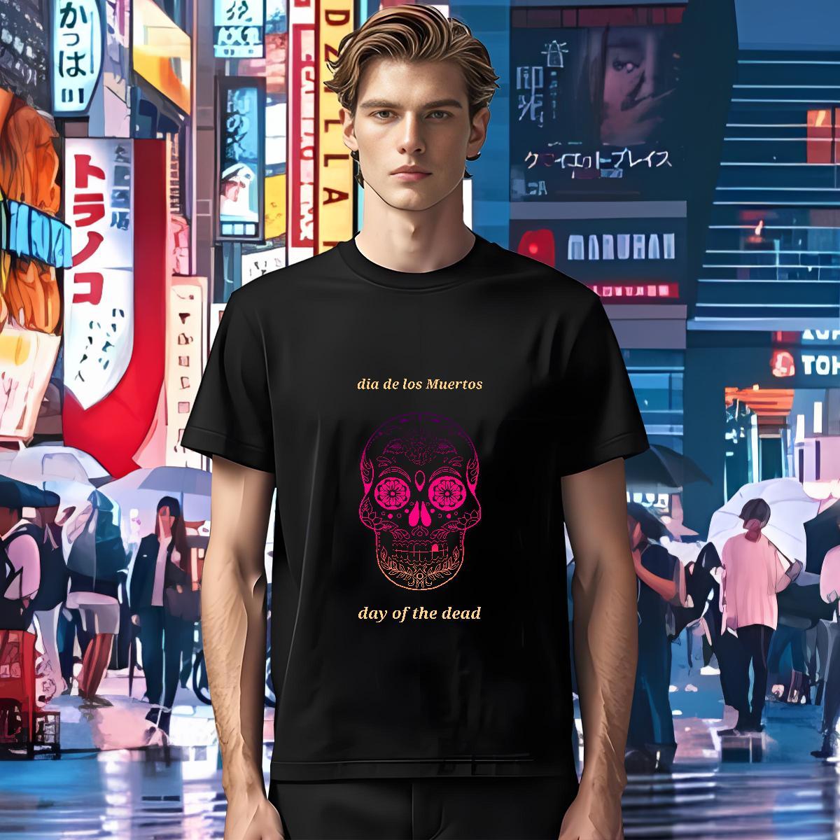 Cool Design T Shirt For Man 230g 100% Cotton skull Anime Printing Street Custom Anime O Neck Short Sleeves Couples T Shirts Stylist Wear