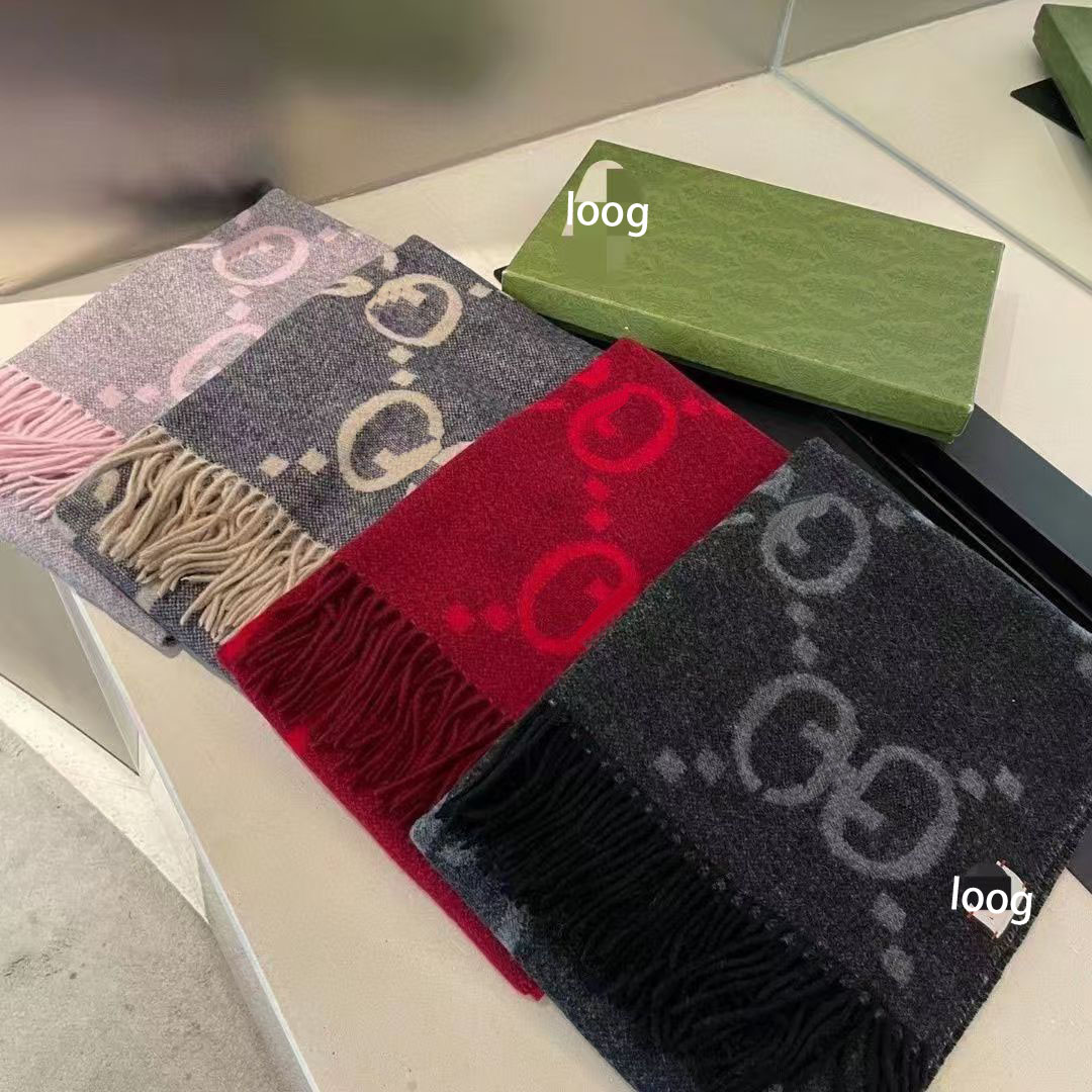TOP Brand designer Classic Letter pattern Wool Scarfs Winter Spring 100 Cashmere Women Scarf fashion Men Designer with box guccis guccii ggs gucciscarf BGYD