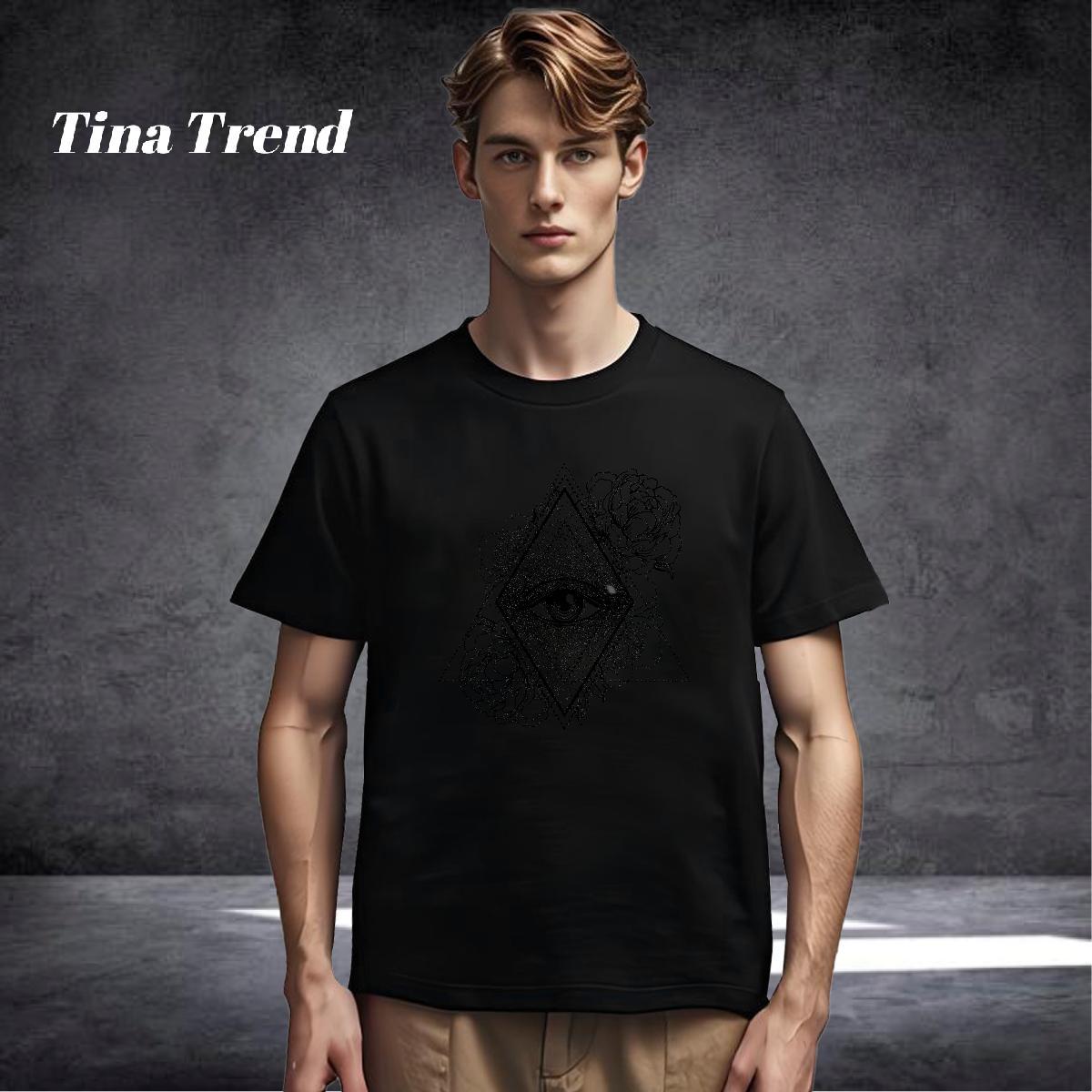 Loose Fit Men T Shirts 100% Cotton 230g eye of the devil High Street Hip Hop Custom Printing O Neck Short Sleeves Men Clothes T-Shirt Fashion Tops Shi