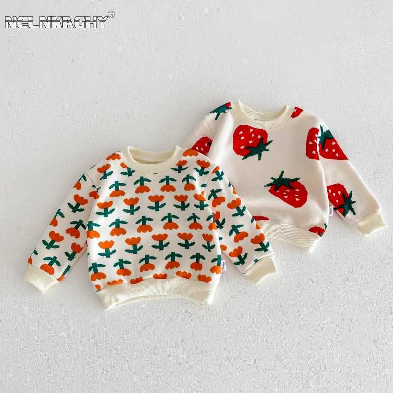 New Childrens Baby Girl Boy Cute Clothes for Winter 2023- Knitted Flowers Thick Warm Sweater for Preschool Children Drawer Top 1-7YW240824