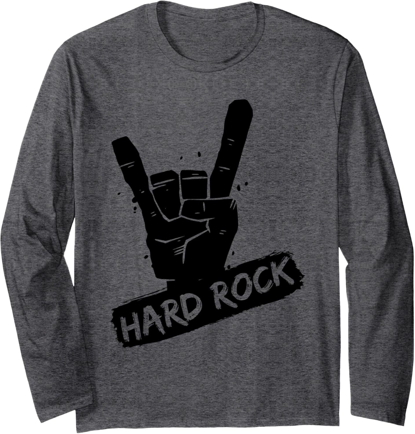 Long Sleeve Shirts for Men sweatshirt Roll Hand Icon Rock Metal Hard Music Lovers Gift Long Sleeve T-Shirt T shirt Tee Streetwear Casual tops clothes