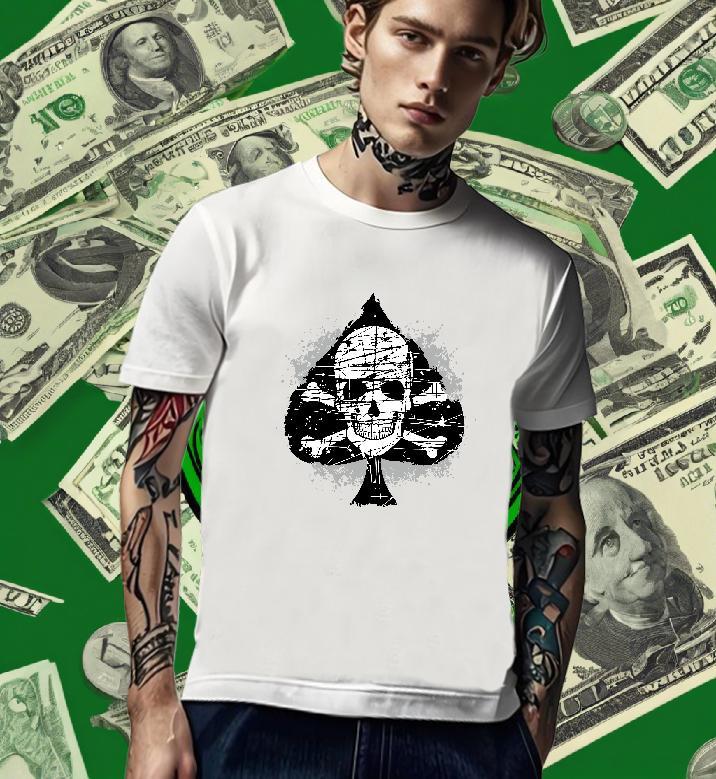 Classic T Shirts Men 230g 100% Cotton skull Spring Summer Oversized 4XL Breathable Crew Neck Men Clothes T-Shirt Classic Casual Tees