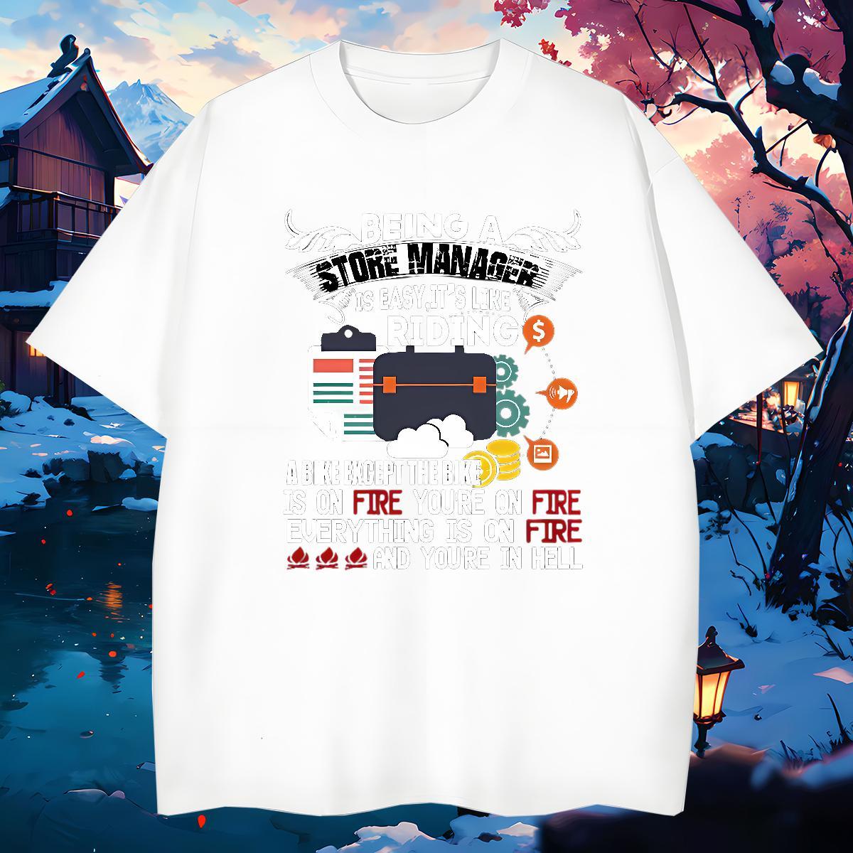 Loose Fit Man T Shirts 100% Cotton 230g letter Home Outdoor Graphic Breathable Men Clothes T-Shirt Classic Casual Tee Shirt