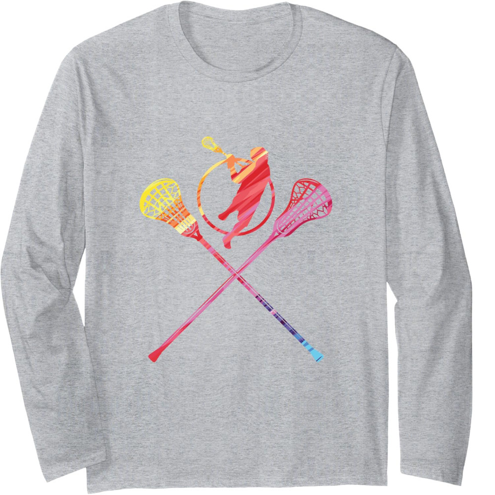 Long Sleeve Shirts for Men sweatshirt Colorful Lacrosse Fan Gift Lacrosse Player Gift Sport Game Long Sleeve Tee Streetwear Casual tops clothes