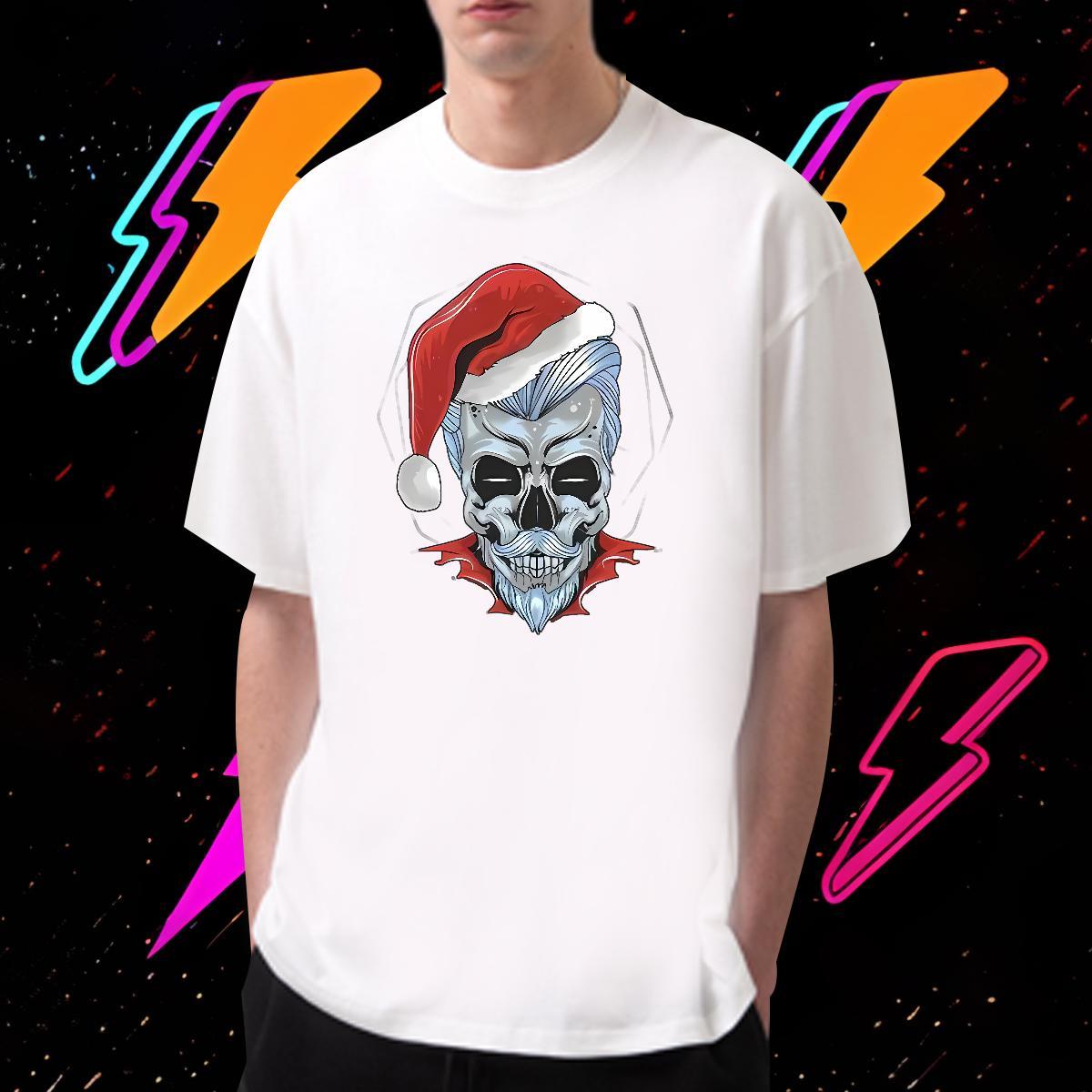 Comfortable T Shirts Men 100% Cotton 230g skull Sport DIY Printed Breathable Short Sleeve Men Clothes T-Shirt Designer Tee Shirt