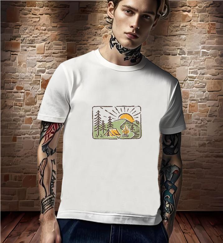 TOP Quality T shirt 230g Pure Cotton mountains Outdoor Oversized 4XL Breathable Short Sleeve Men Tees 2024 Designer Tee Shirt