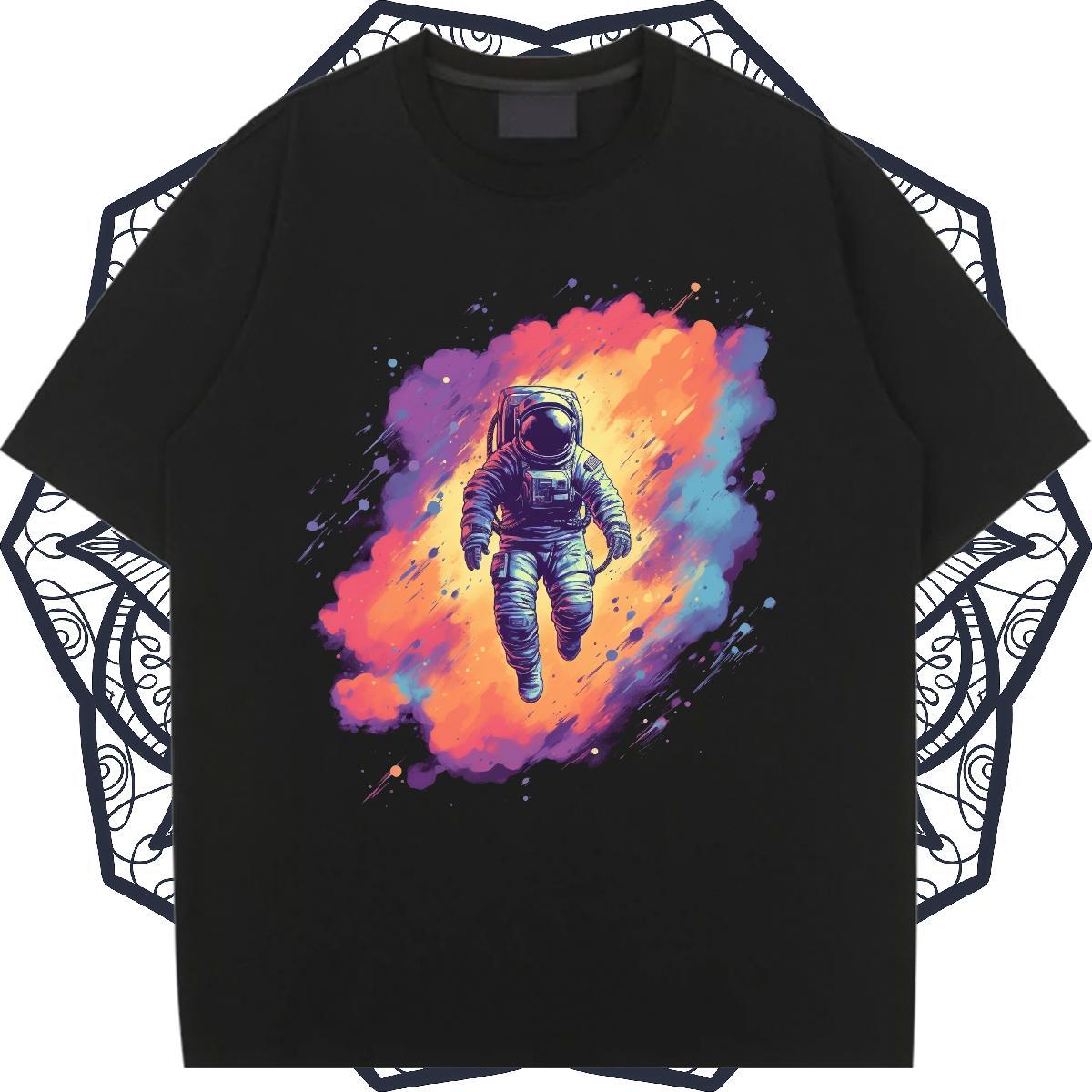 Nice Women Tshirts 100% Cotton 230g universe Casual Womens T Shirts Short Sleeve O-Neck Anime Wear