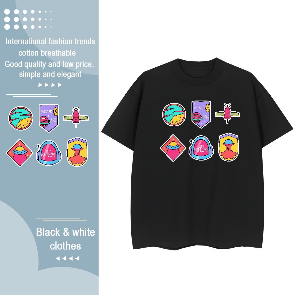 Nice Women Tees 230g 100% Cotton planet Hip Hop T Shirt For Woman Comfortable Custom Print Oversized Tshirts