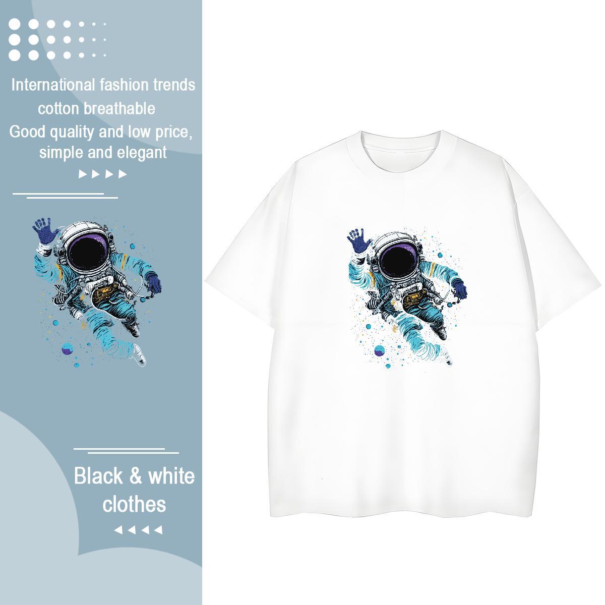 Popular Women Tshirts 230g Pure Cotton universe Casual T Shirt For Woman Breathable Short Sleeve Custom Cartoon Clothes