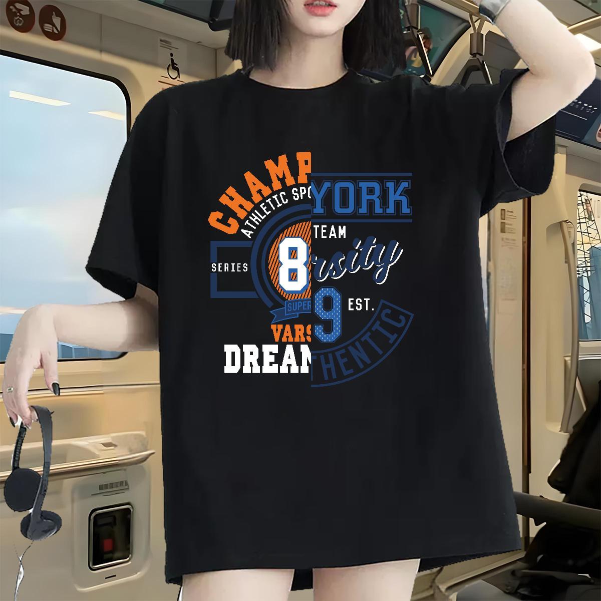 Lady Tshirt for Man Woman 230g Pure Cotton letter Street T shirt Breathable Crew Neck Oversized L-4XL Tops