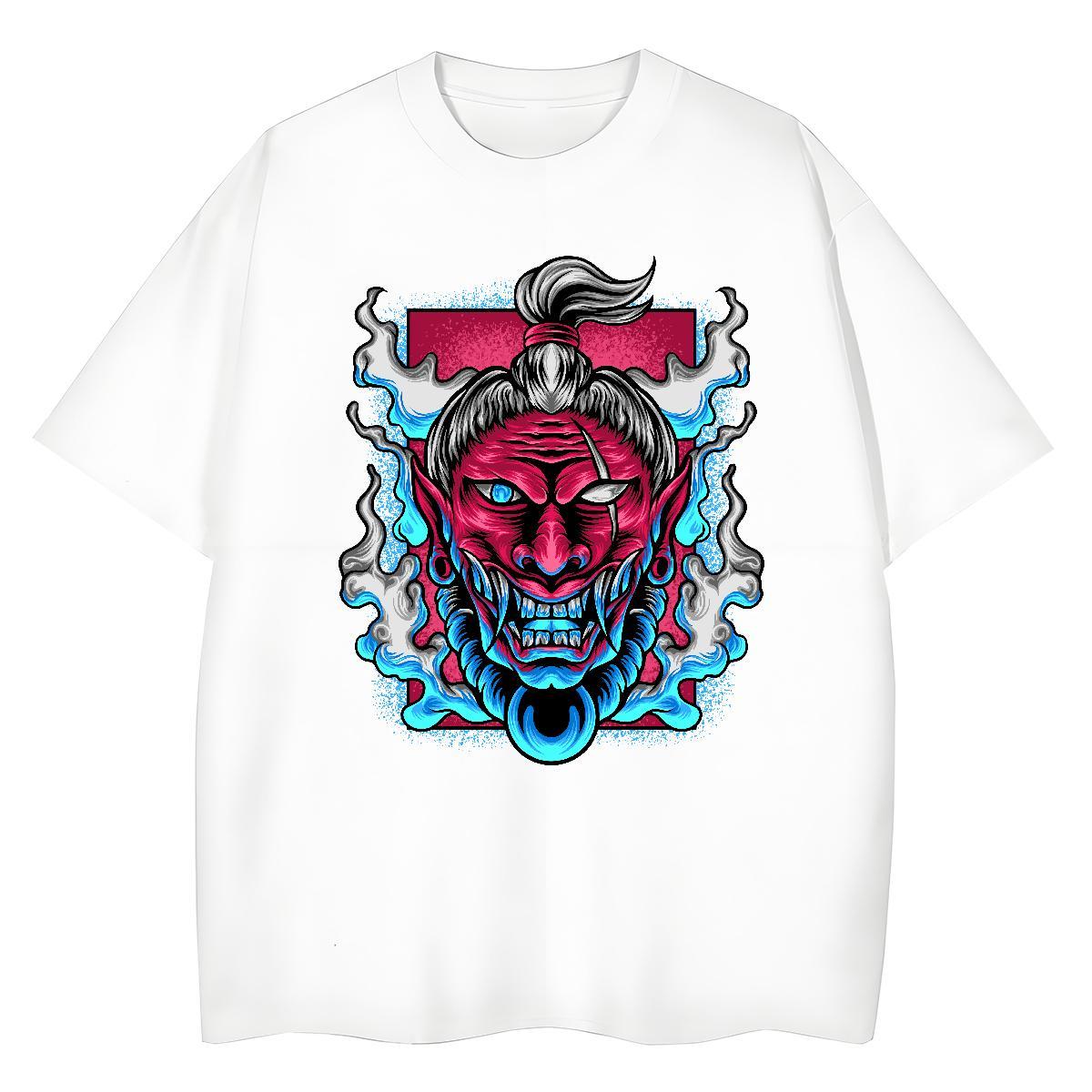 Designer Nice Womens Tshirts 230g Cotton Terror Casual Sport T shirt Breathable Crew Neck Skull Polos