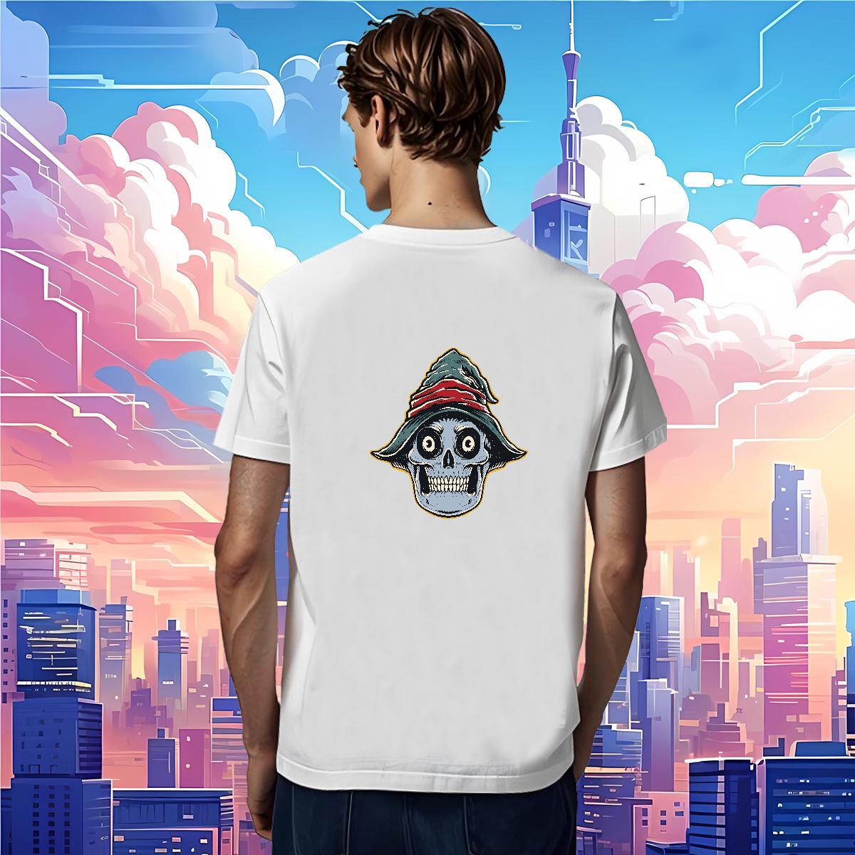Classic T-Shirts 230g 100% Cotton skull Street DIY Printed Crew Neck Men Clothes T-Shirt 2024 Designer Tops Tees