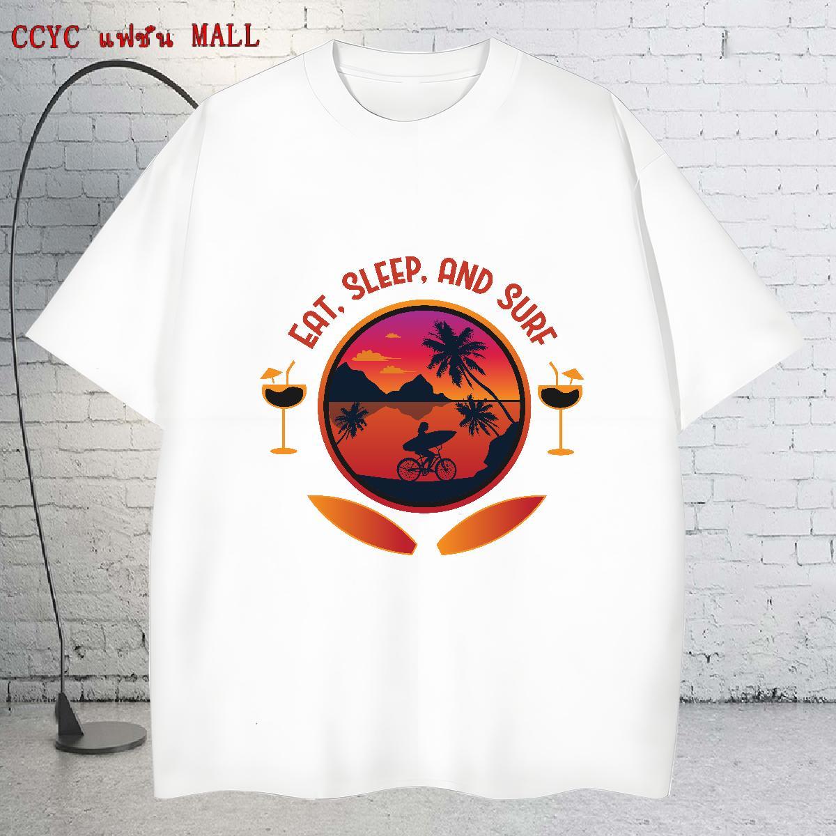 Cool Design Mens T Shirts 230g Pure Cotton mountain Beach DIY Short Sleeve Soft Tshirts New Top Tees