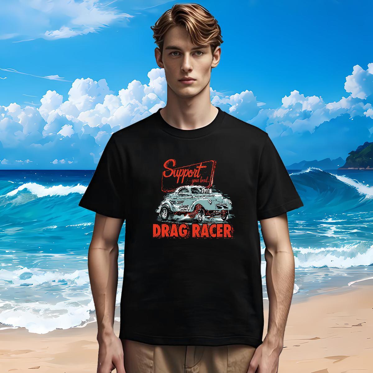 Soft Men T Shirts 230g Pure Cotton car Sport Graphic Breathable Short Sleeve Men Tops Tees Stylist Tees Shirts