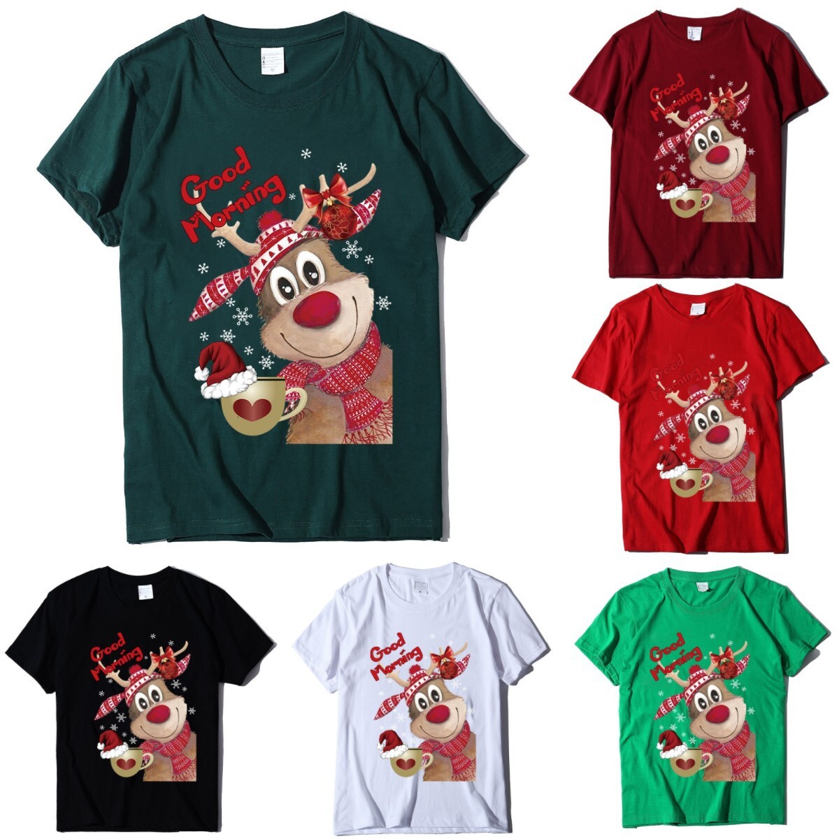 Good Morning Women's European Short sleeved T-shirt dongdumaoyi