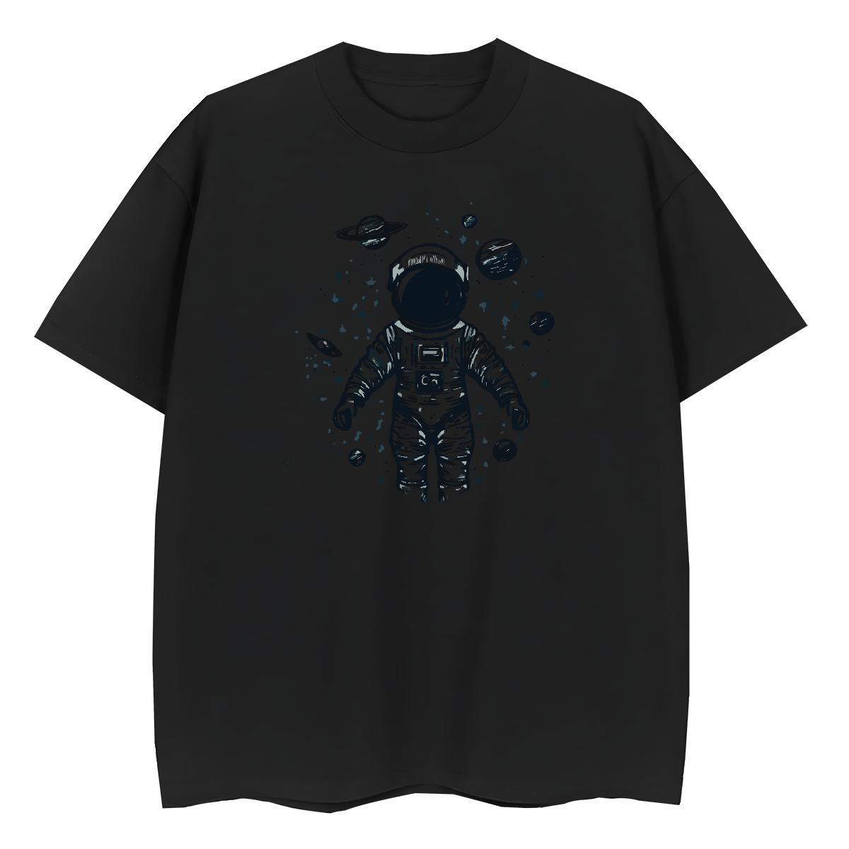 Nice Lady T shirt 230g Pure Cotton universe Casual Womens T Shirts Short sleeve Soft Graphic Tops Tees