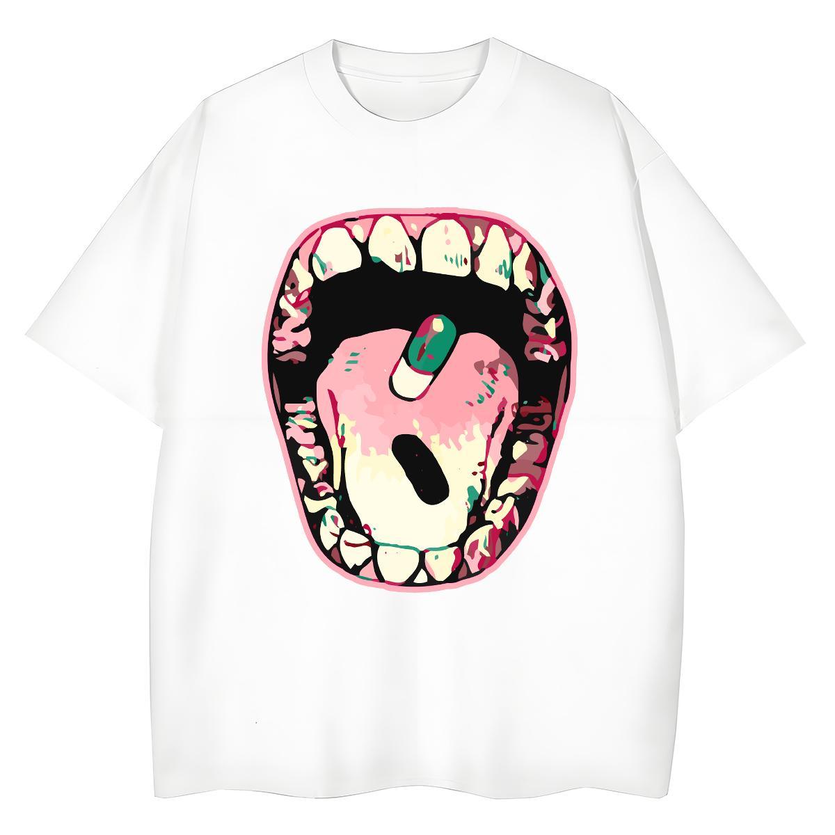 Designer Mens T Shirts 230g Cotton painting Hip Hop Street Custom Print Plus Size O-Neck Short Sleeve Couples T Shirts Stylist Tees