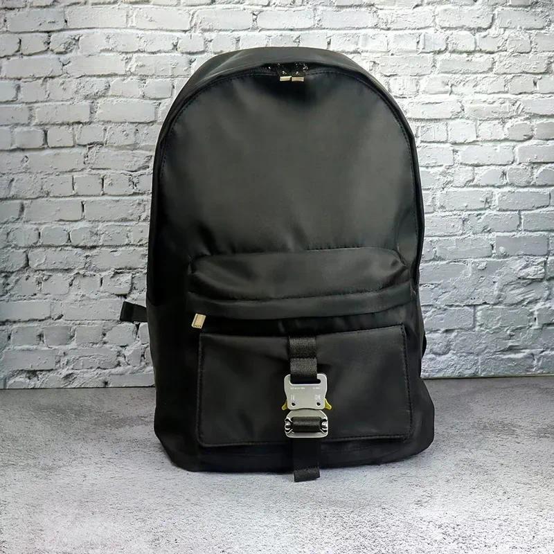 Backpack Backpacks Buckle Closure Nylon High Capacity Computer Bag Quality Black Function Package