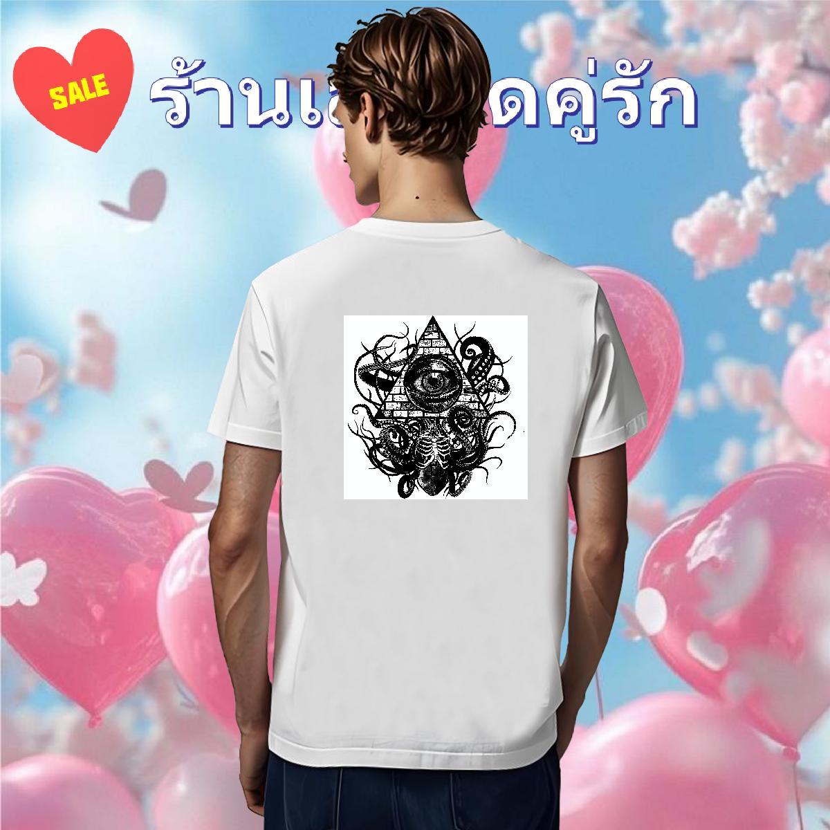 Free Shipping T Shirt For Man 100% Cotton 230g eye of the devil Home Outdoor Plus Size Cartoon Crew Neck Couples T Shirts Fashion Design Polos