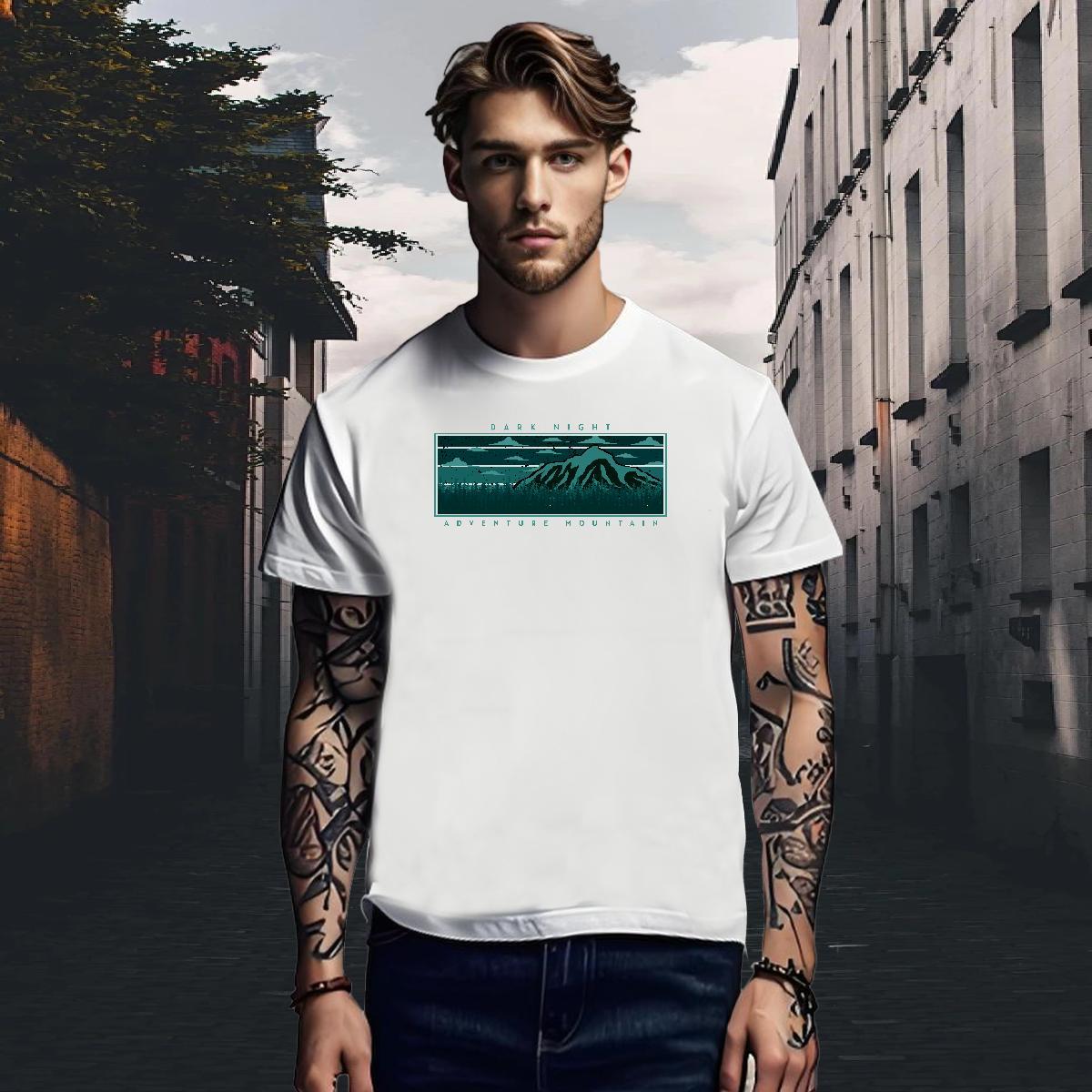 Designer Mens T Shirts 230g 100% Cotton mountains Spring Summer Graphic Breathable Crew Neck Men Clothes T-Shirt Customized Tops Shirt