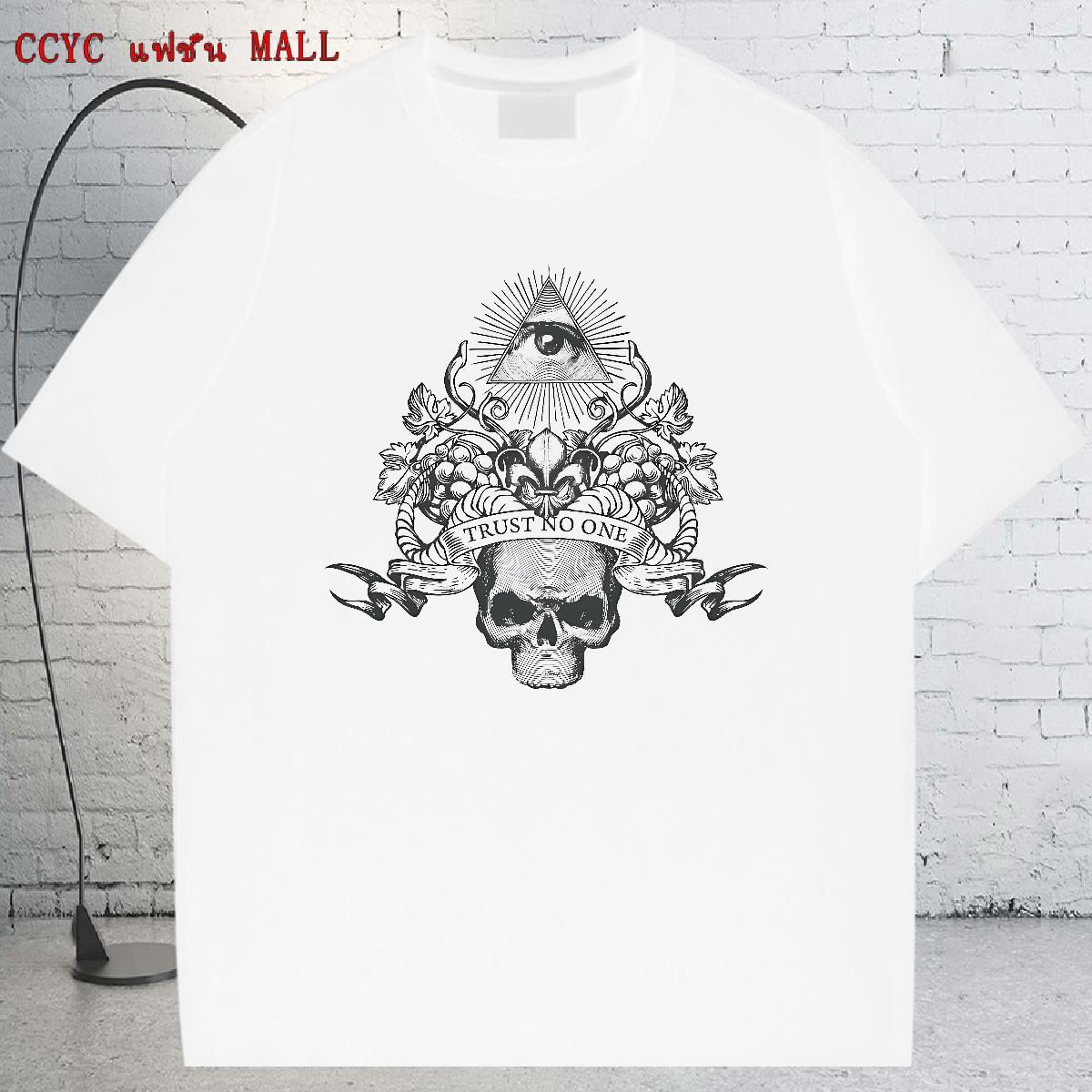Cool Design Man T Shirts 230g 100% Cotton eye of the devil High Street Hip Hop Plus Size Custom Crew Neck Men Tops Tees New Designer Tees Shirts