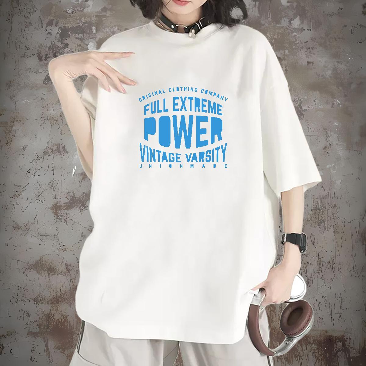Unisex Woman Tshirt 230g 100% Cotton letter Spring Summer Woman T Shirts Short sleeve Soft Black Oversized Tshirts