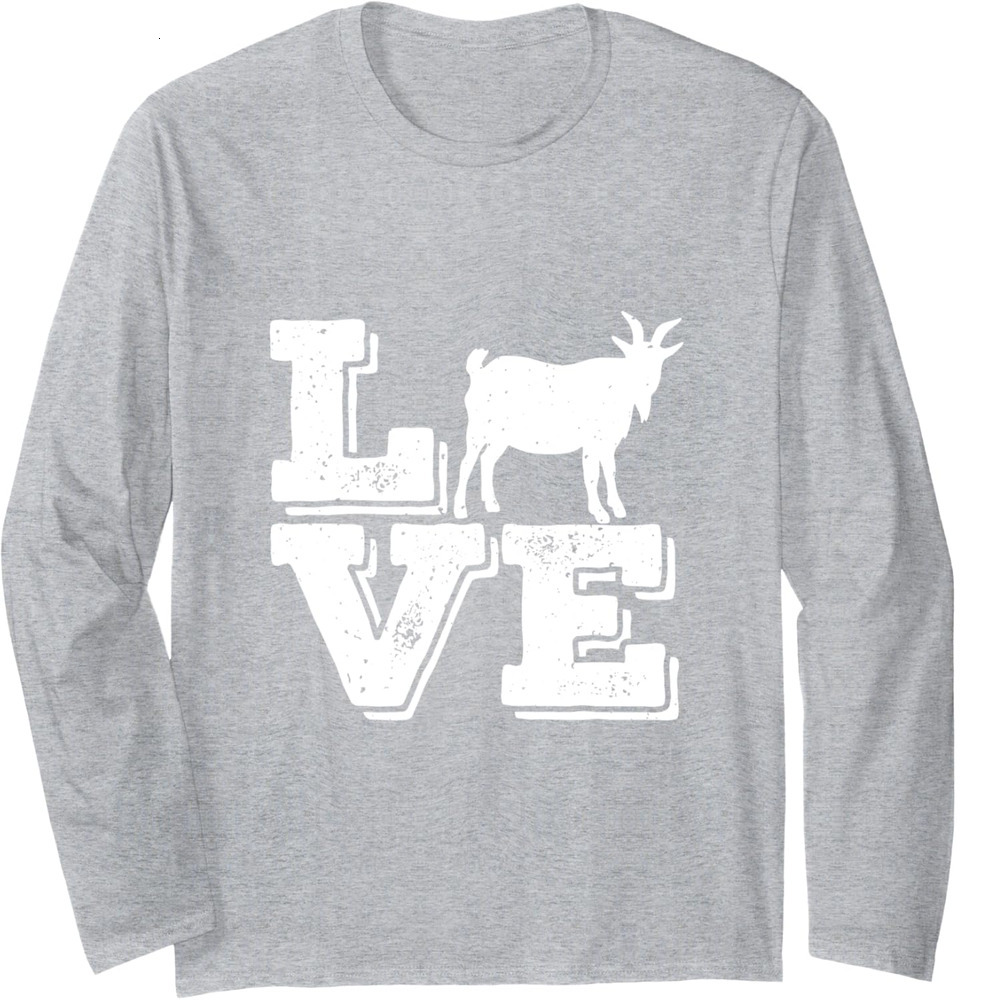 Long Sleeve Shirts for Men sweatshirt Love Goat Farm Animal Goat Lover Funny Gift Long Sleeve Tee Streetwear Casual tops