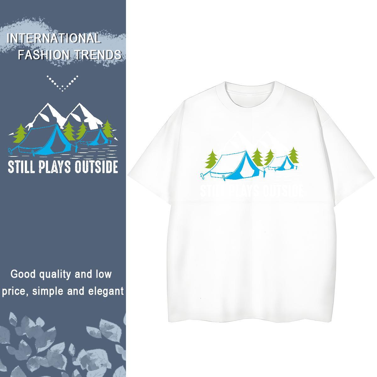 High quality Unisex Tshirts 230g 100% Cotton mountains Sports Street Wear T-Shirts for Women Round Neck Short Sleeve Custom Cartoon Tee Shirt