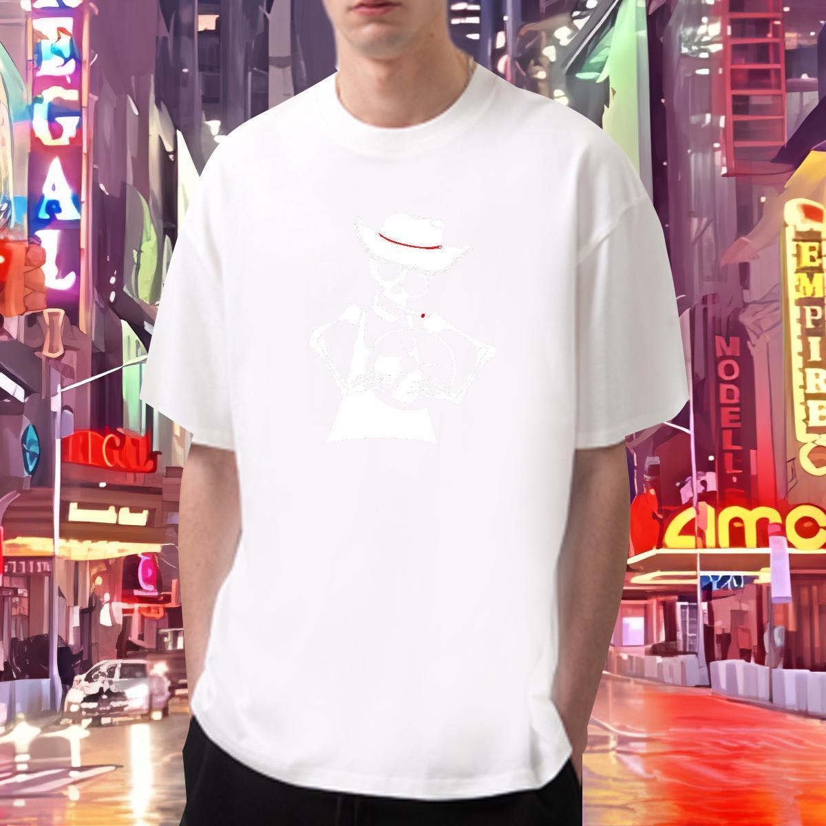 Designer T Shirt For Man 230g 100% Cotton skull High Street Hip Hop Customized Pure Cotton Men Tees Wholesale Tees Shirts