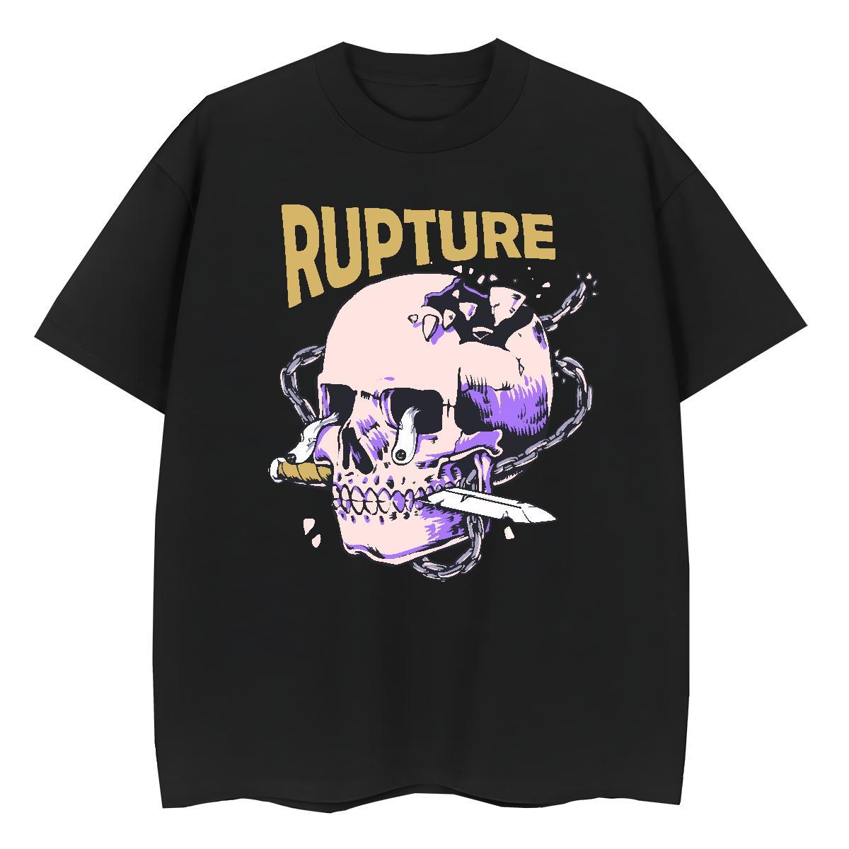 Wholesale Men T Shirts 230g Pure Cotton skull Anime Printing Street Oversized 4XL O-Neck Short Sleeve Men Tops Tees New Arrival Tee Shirt