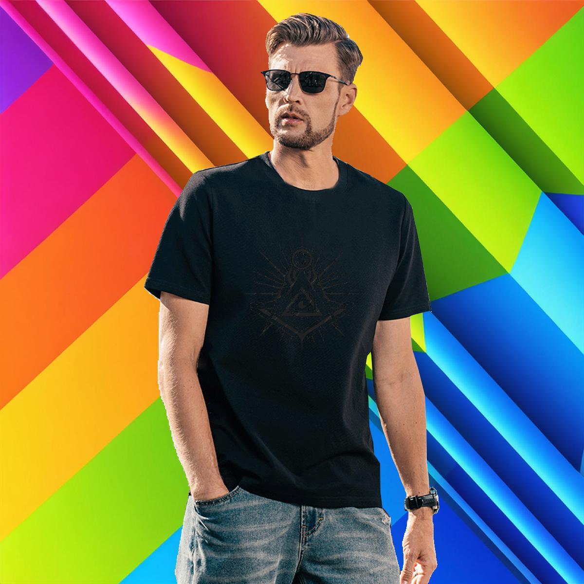 TOP Quality T Shirts Men 230g Pure Cotton eye of the devil Casual Daily Wear Custom Print Oversized Breathable Men Clothes T-Shirt New Arrival Tees