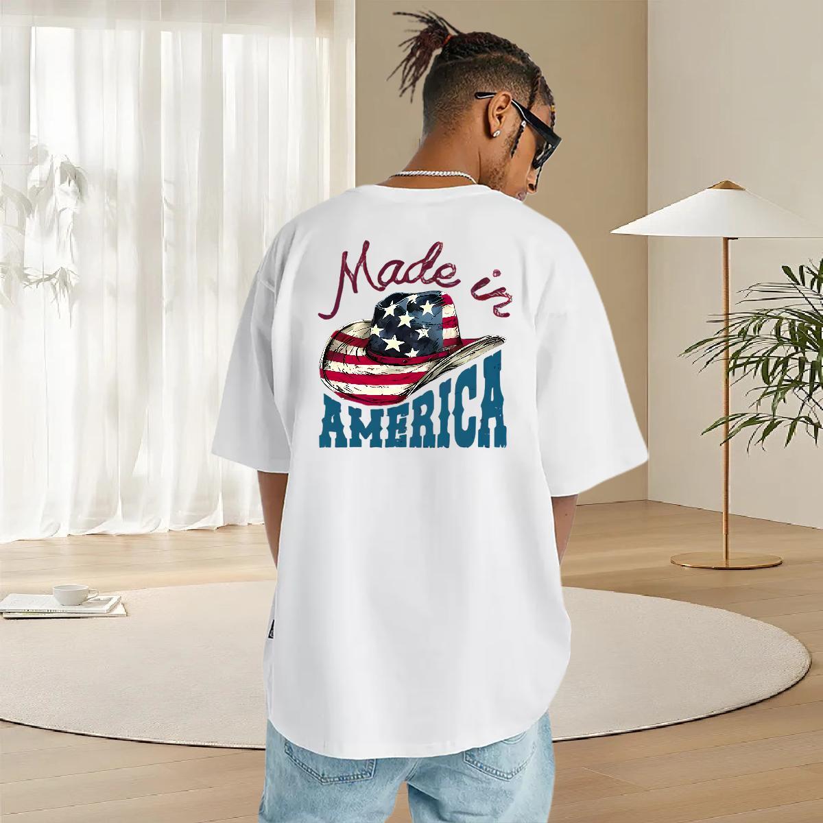 Cool Men T Shirts 230g 100% Cotton letter Outdoor Cartoon Print Crew Neck Men Tshirts Free Shipping Clothes