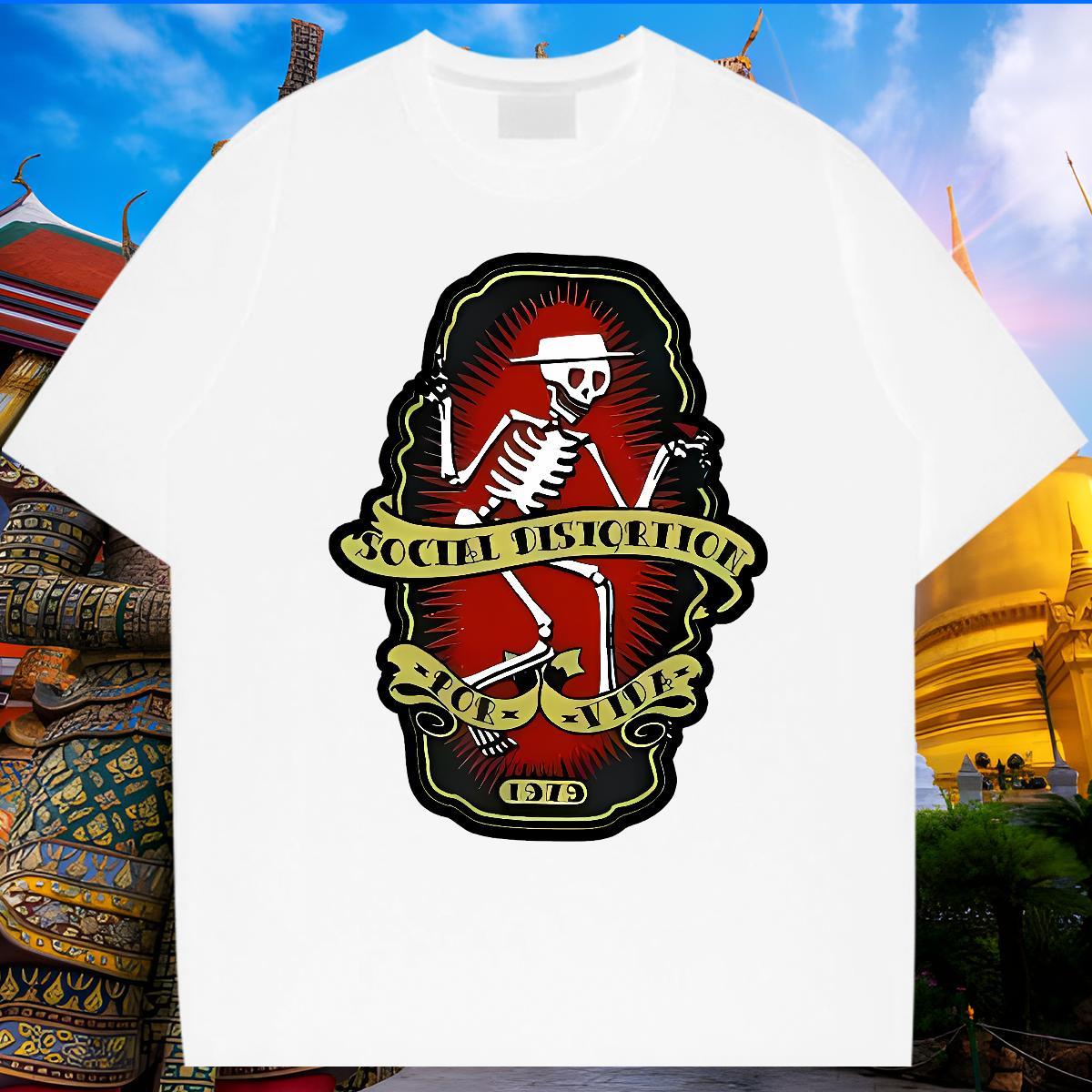 Comfortable T Shirt For Man 230g Pure Cotton skull Sports Casual Plus Size Cartoon Breathable Tshirt for Man Woman Wholesale Tee Shirt