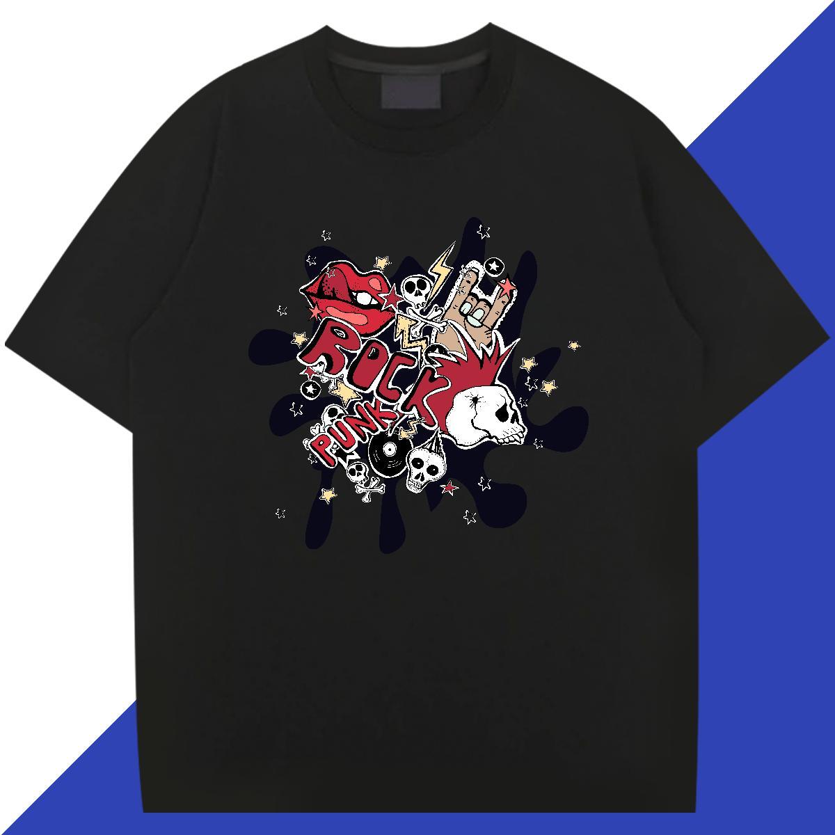 Cool Design Man T Shirts 230g Pure Cotton skull Casual Daily Wear Oversized Short Sleeve O-Neck Couples T Shirts Designer Fashion Tees Shirts