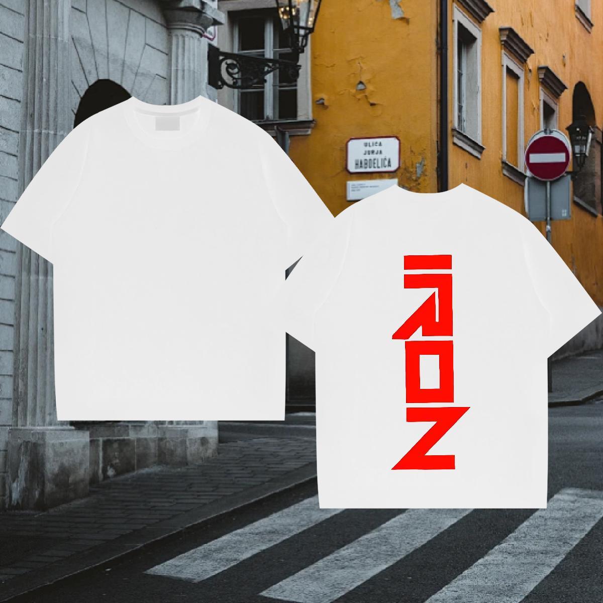 Loose T shirt 100% Cotton 230g letter Spring Summer Black White Breathable Crew Neck Men Tees Fashion Design Tops Shirt
