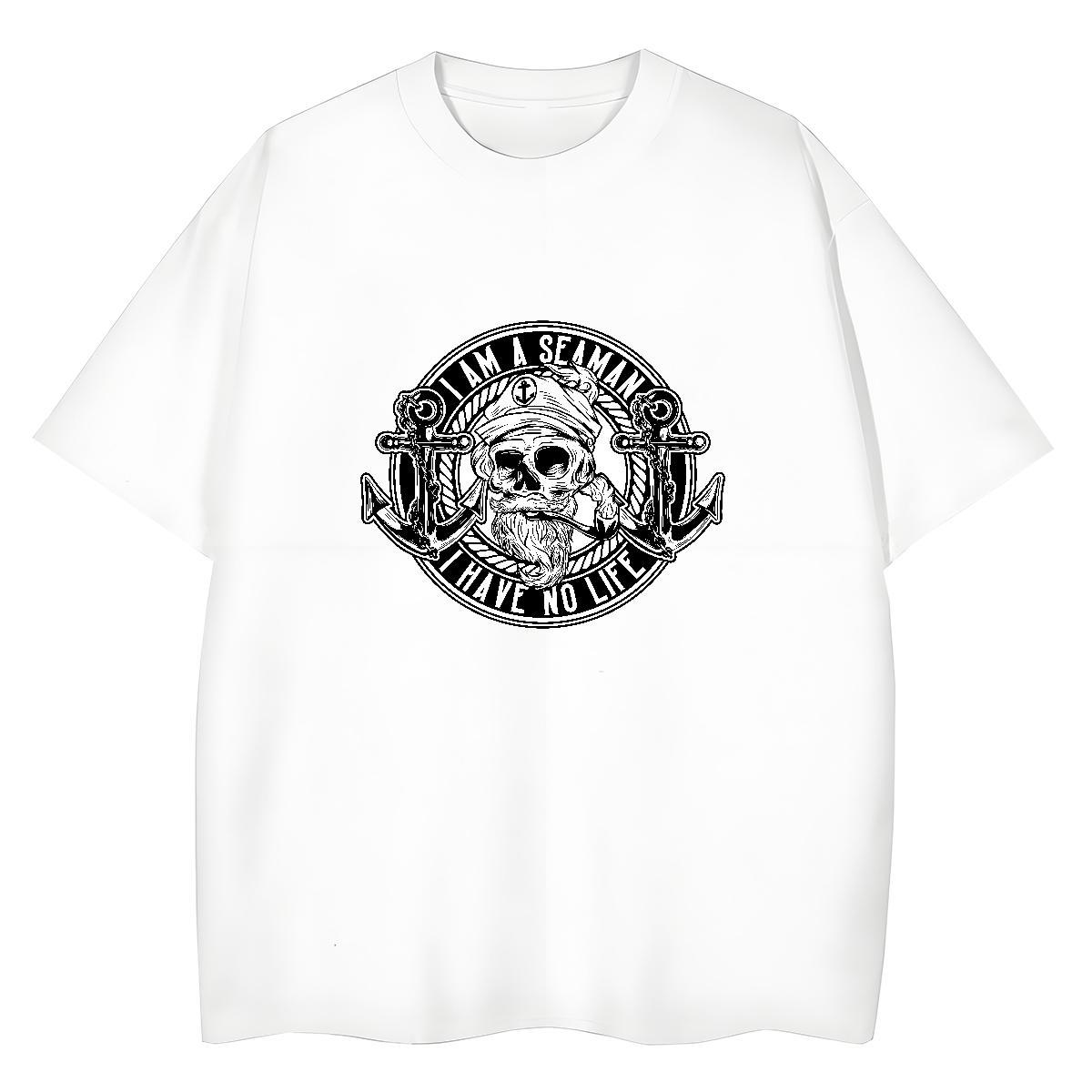 Comfortable Mens T Shirts 230g Cotton skull Sports Casual Custom Print Oversized Breathable Short Sleeve Mens Tshirts Fashion Designer Tee Shirt