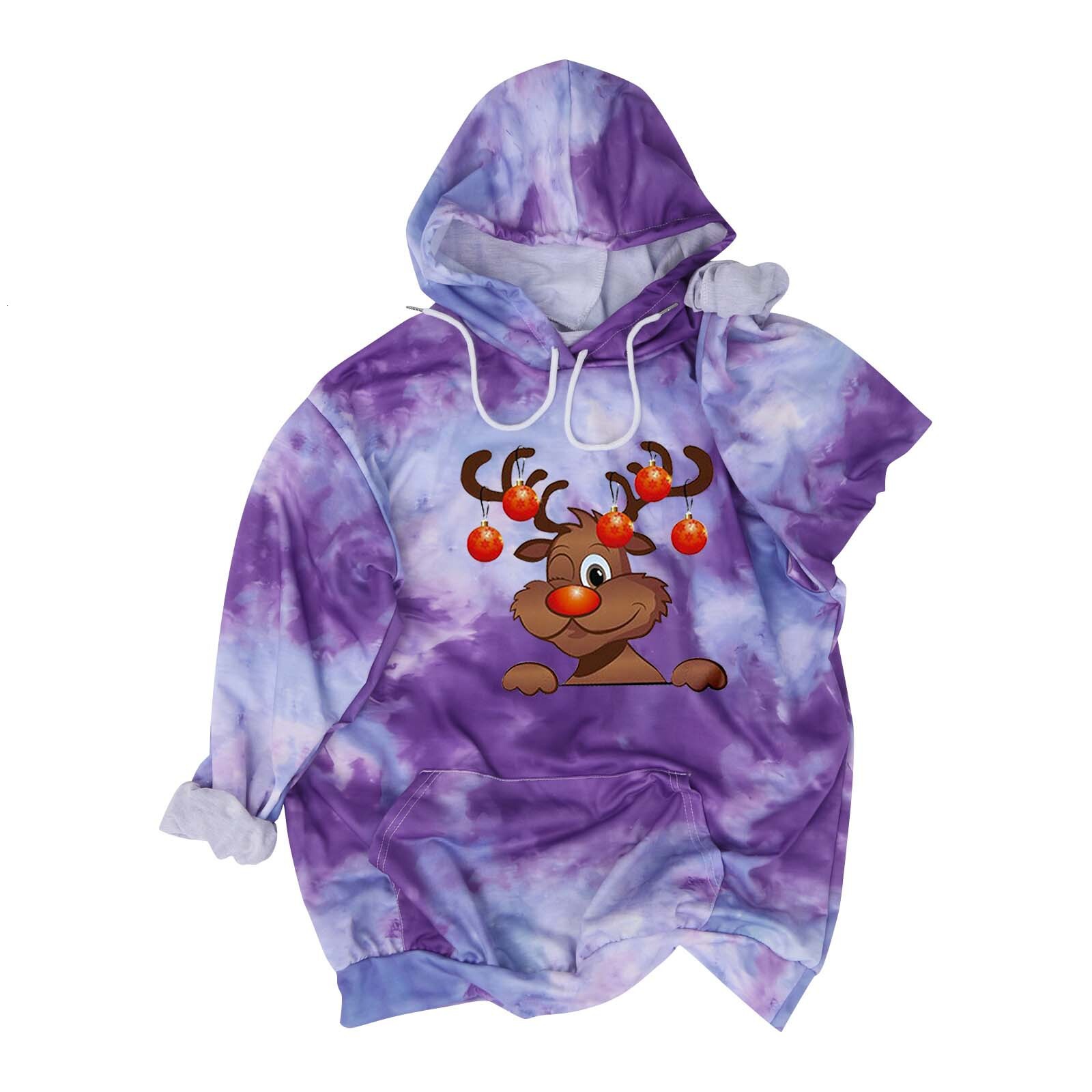 Fashion Autumn/Winter Hoodie Trend Digital Printed Long Sleeve Middle Length Female dongdumaoyi