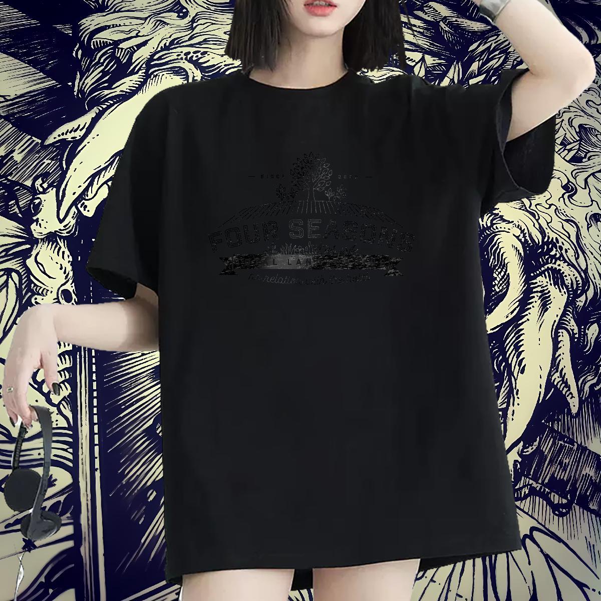 Designer Nice Women Tshirts 230g Cotton letter Hip Hop Street Woman T Shirts Breathable Crew Neck Cartoon Anime Tops Shirt